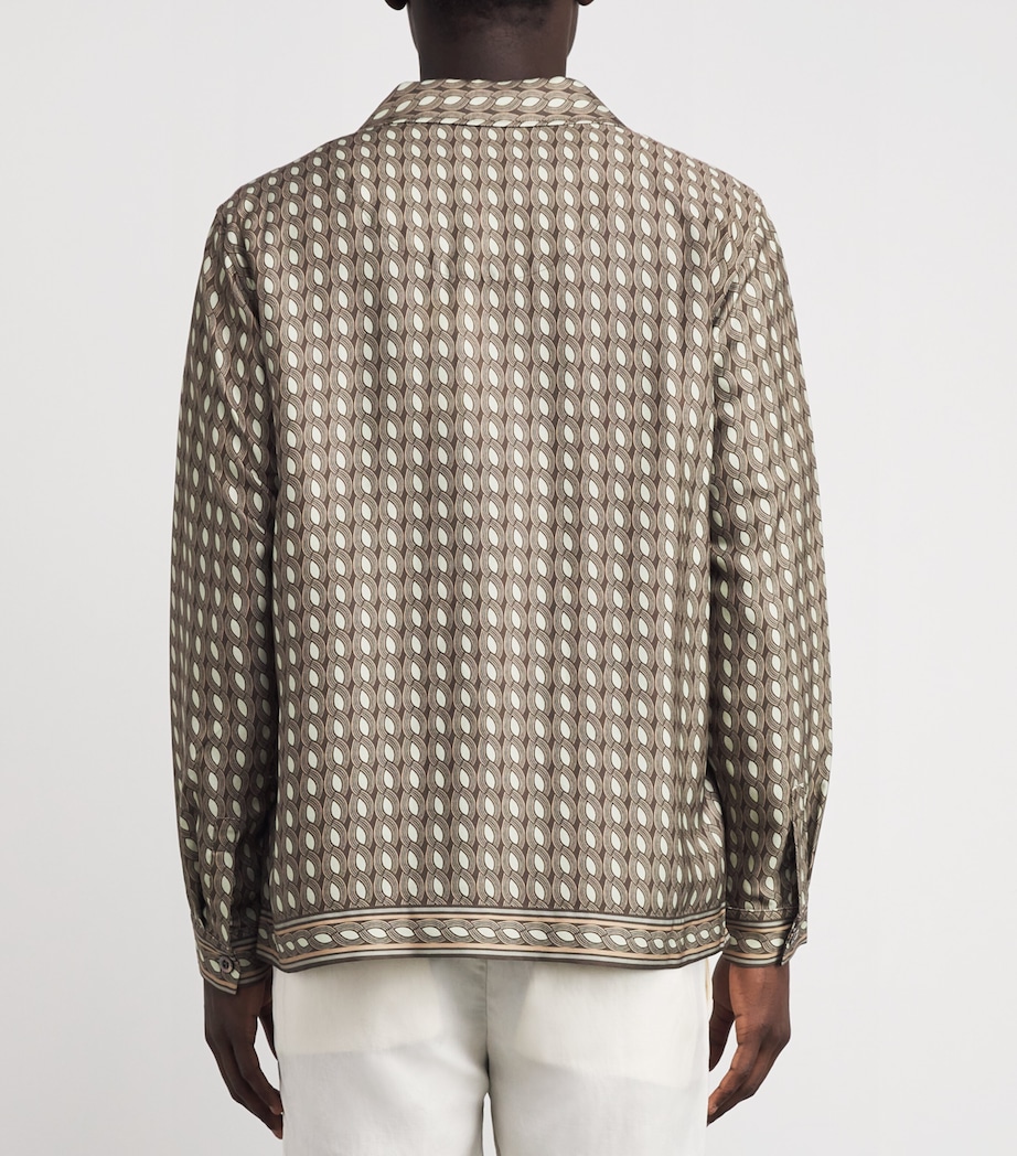 Tencel Moneto Print Shirt KHAKI-03 Image 4