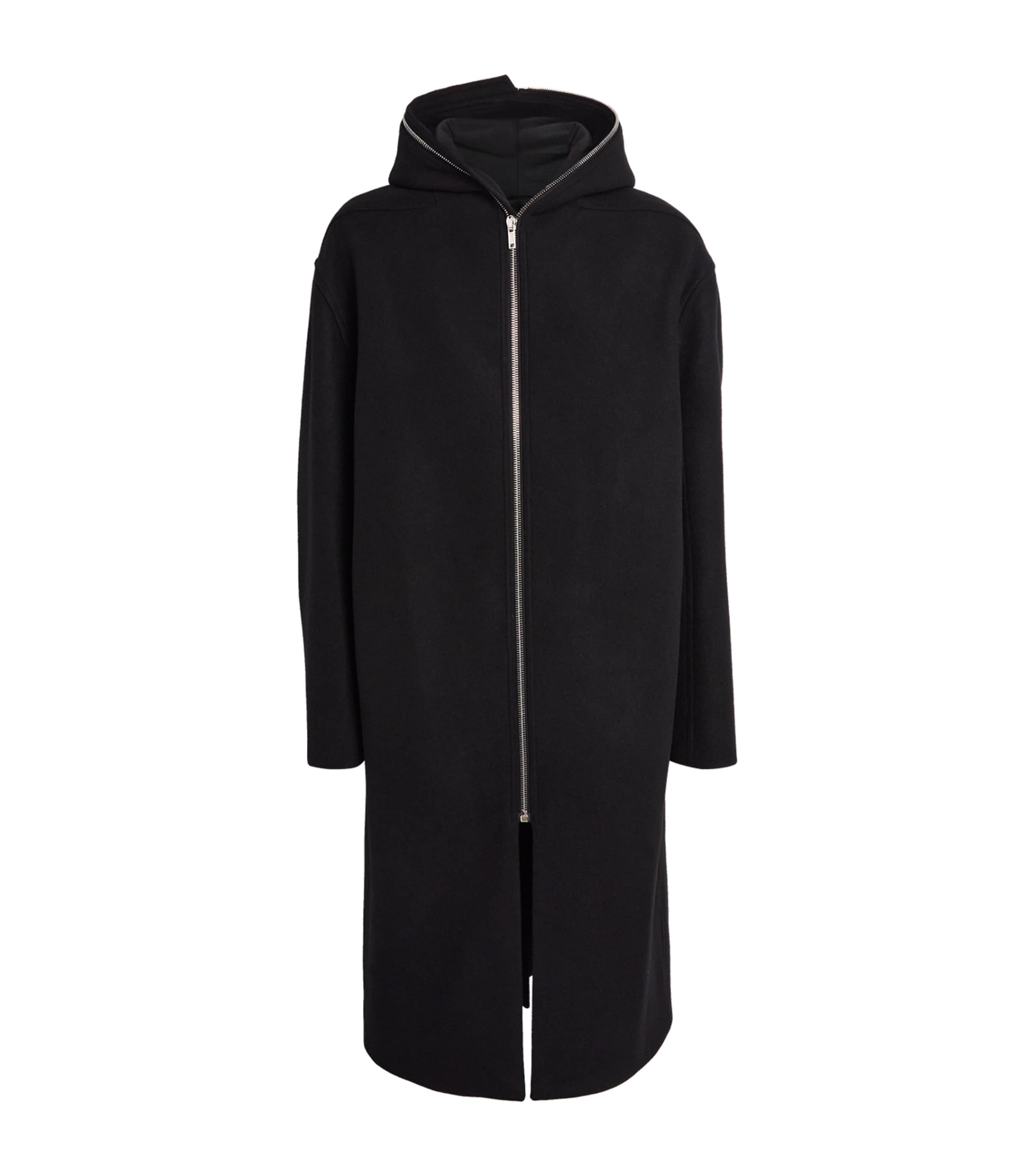 Rick Owens Oversized Wool Coat In Black