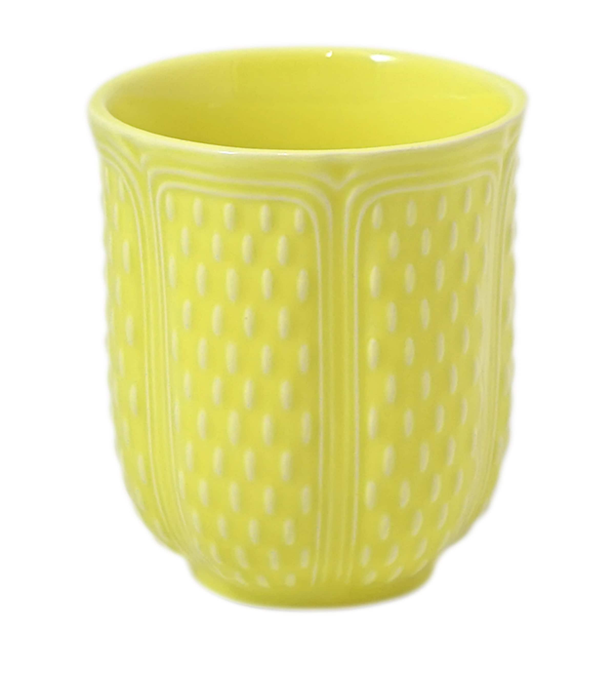 Earthenware Teacup YELLOW Image 1
