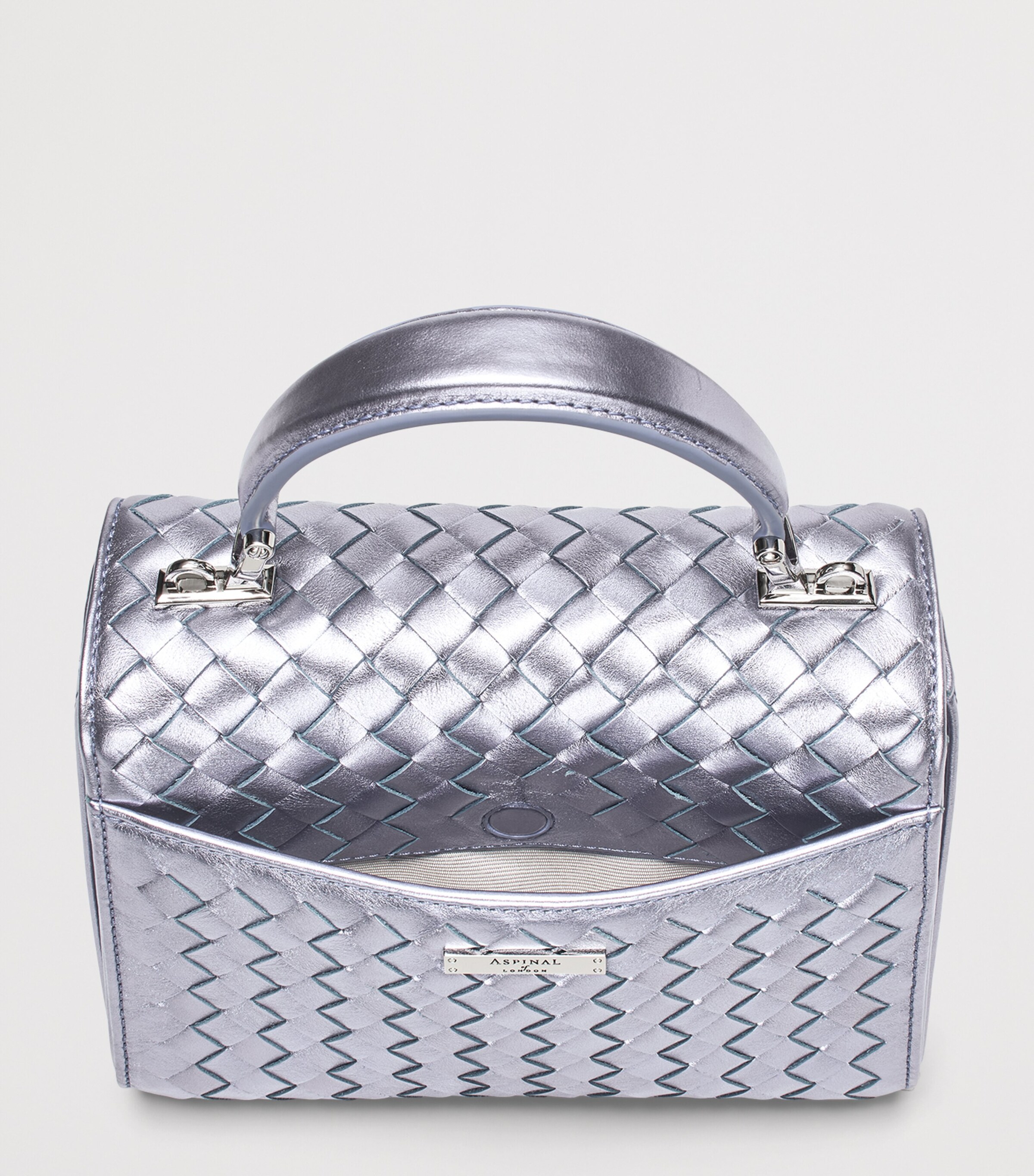 Midi Metallic Leather Mayfair Bag BLUE METALLIC Image 4