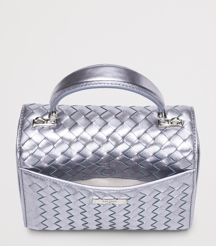 Midi Metallic Leather Mayfair Bag BLUE METALLIC Image 4