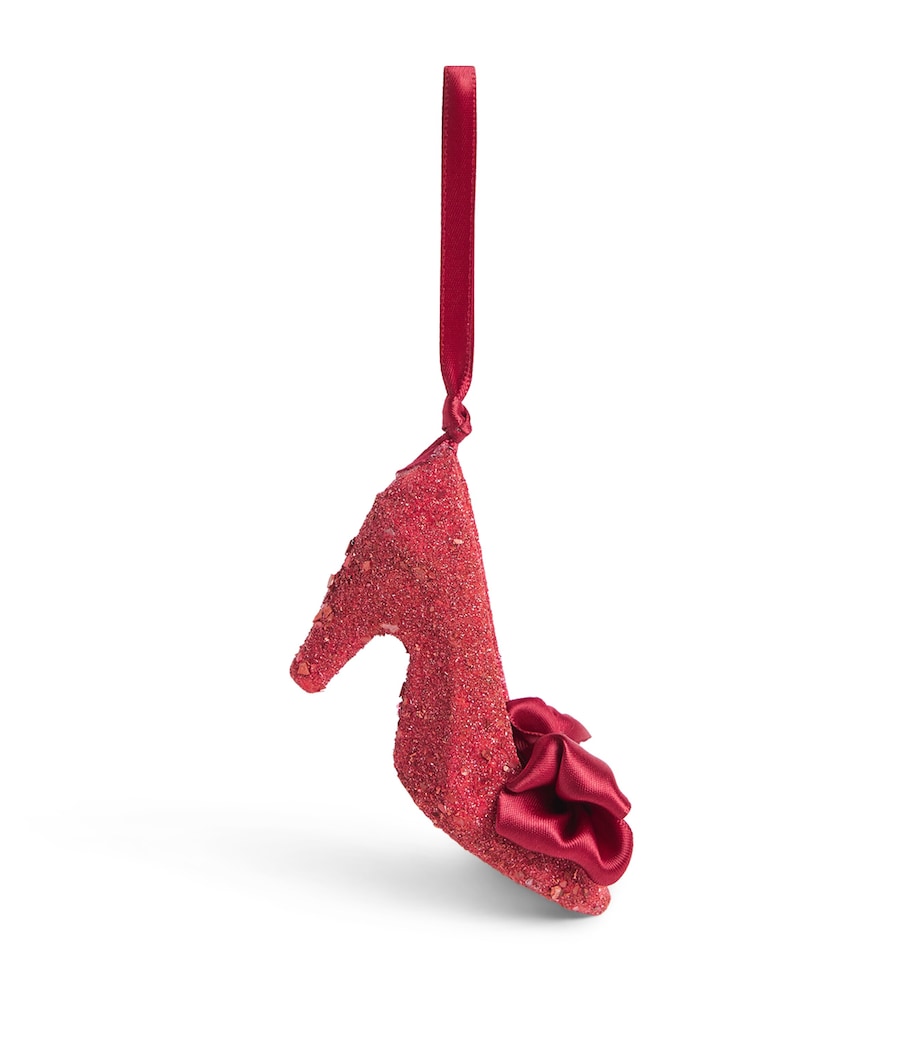 Harrods Crystal-Embellished High Heel Tree Decoration Red Image 1