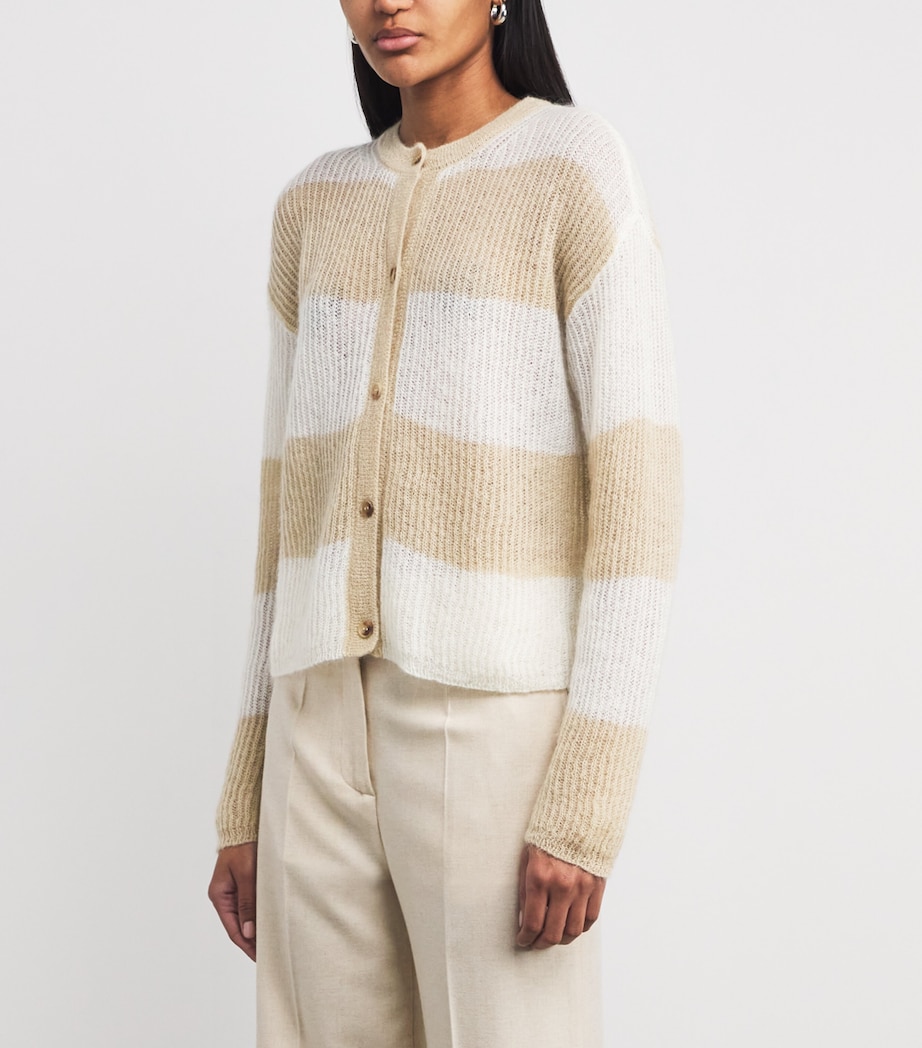 Stripe Meandro Cardigan 003 ALBINO Image 3