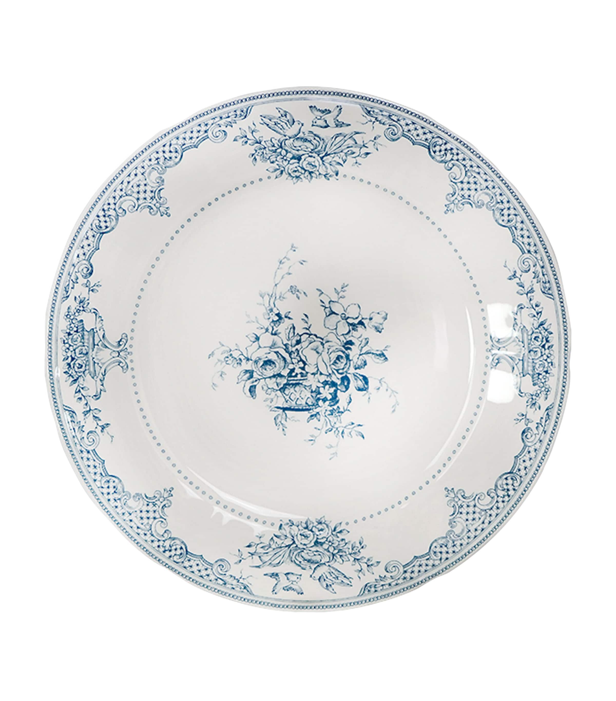 Set of 6 Ceramic Dépareillé Dinner Plates (27cm) BLUE Image 1