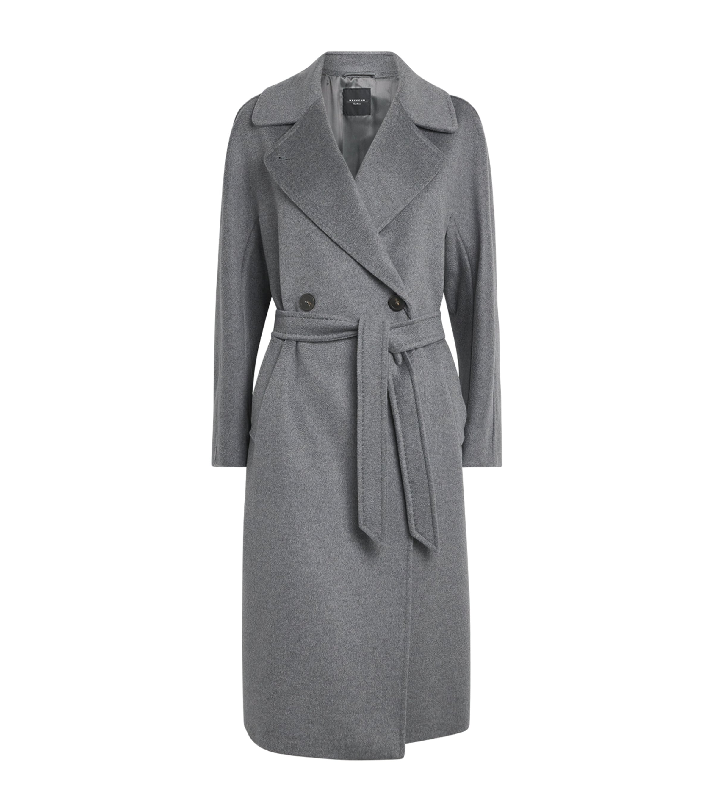 Weekend Max Mara Virgin Wool Overcoat In Gray