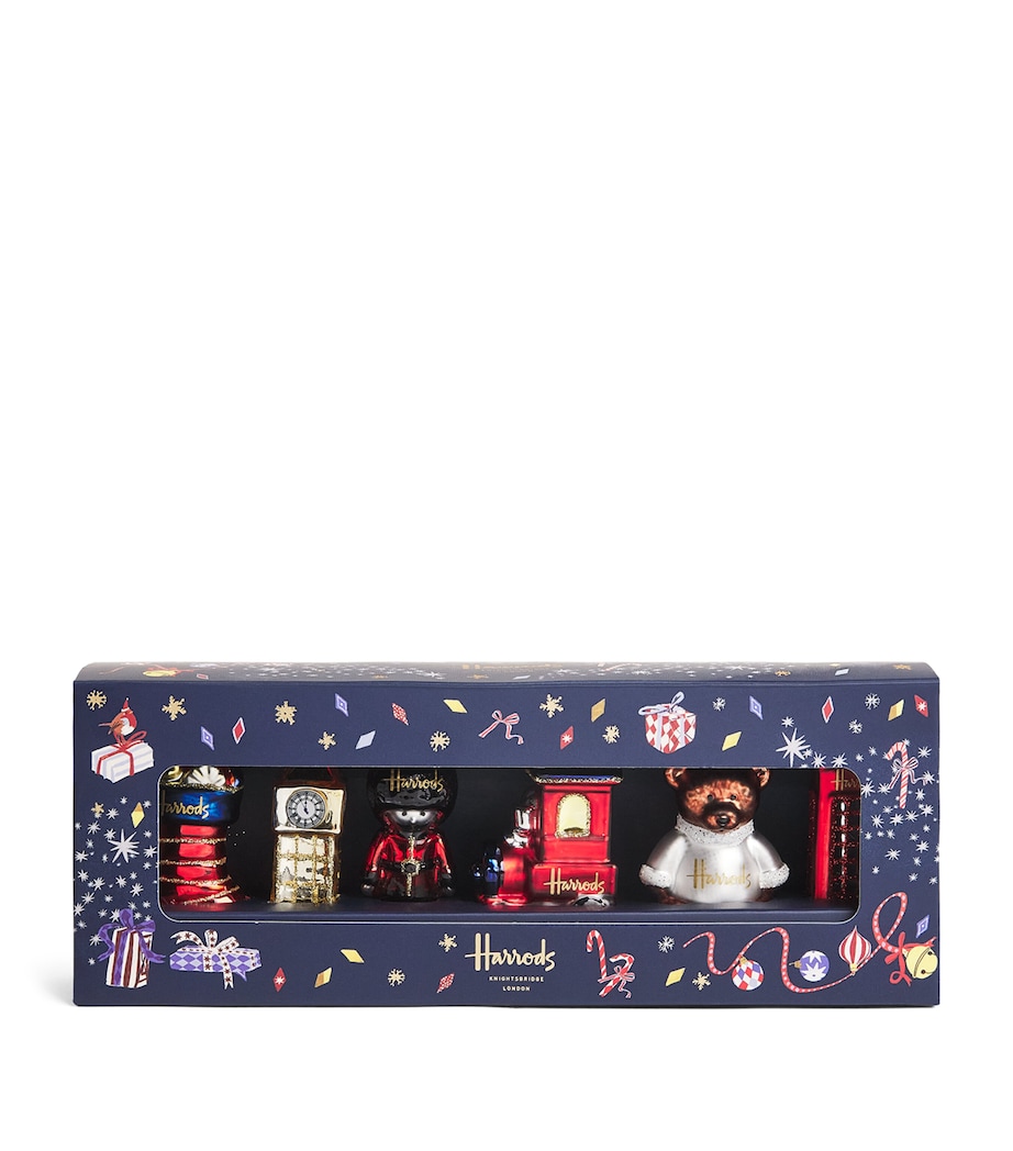 Harrods Mini Christmas Tree Decorations (Set of 6) Image 1