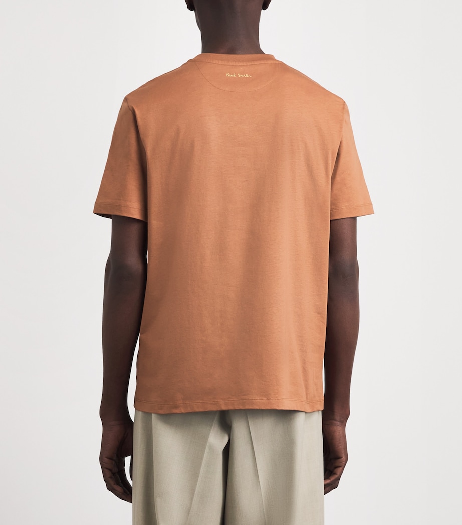 Paul Smith Mens Cotton Bunny Logo T-Shirt Brown Image 5