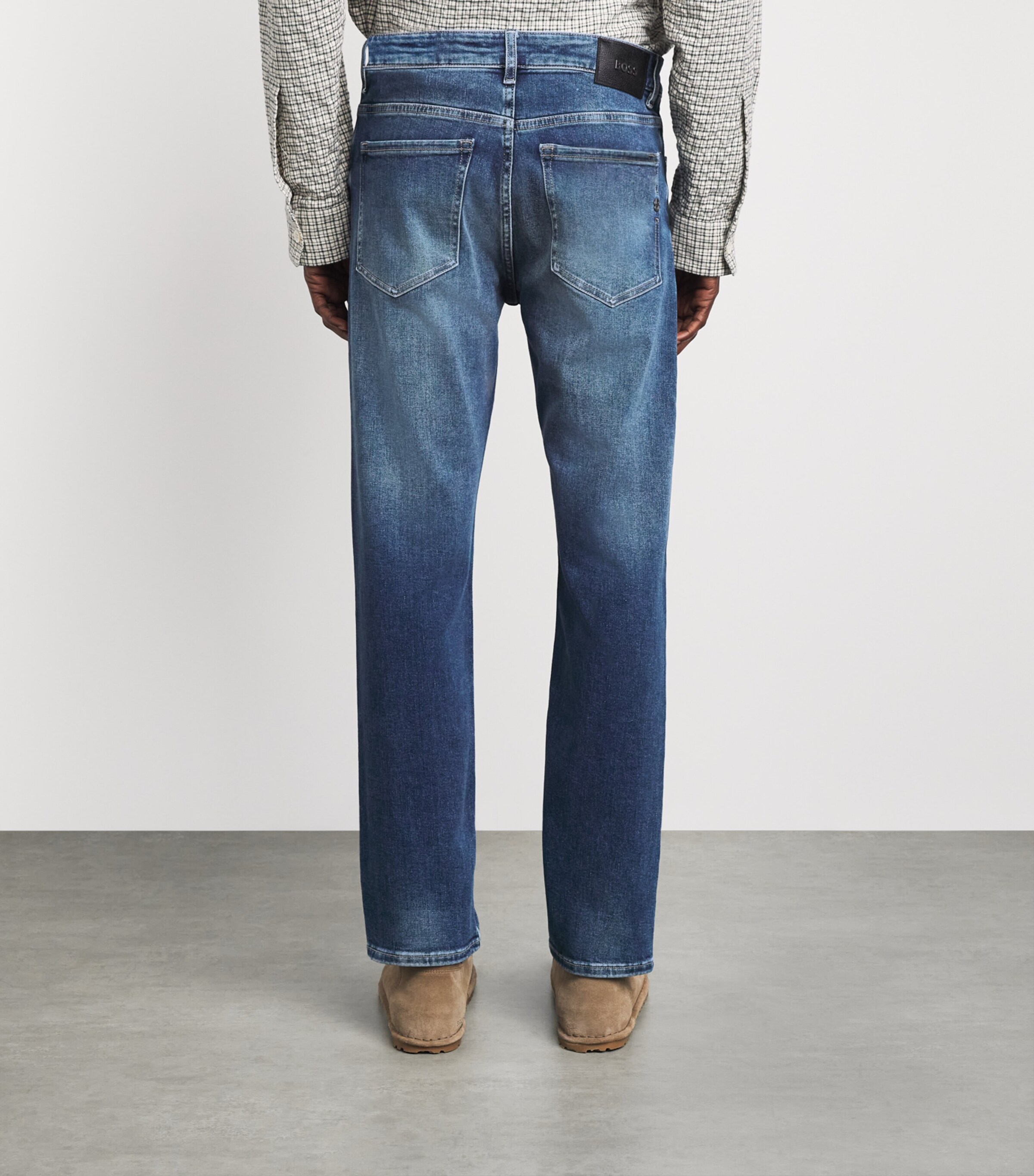 BOSS Mens Stretch-Denim Slim Jeans Medium Blue Image 5