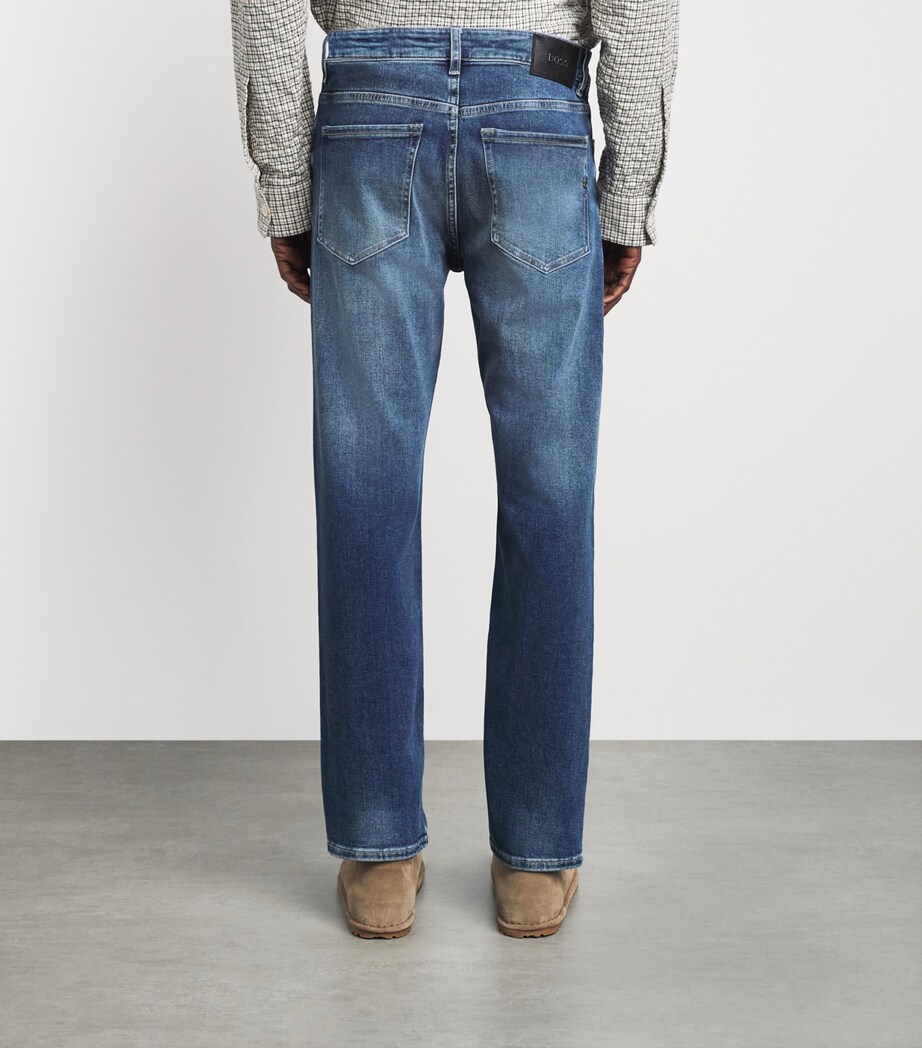 BOSS Mens Stretch-Denim Slim Jeans Medium Blue Image 5