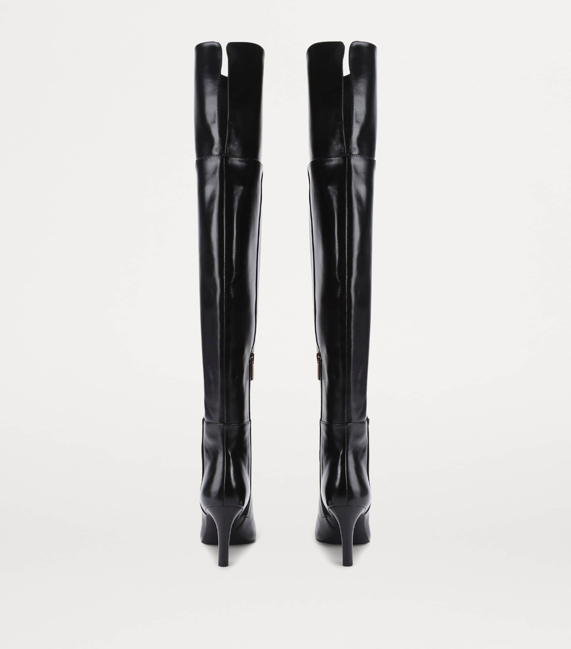 Kurt Geiger London Leather Shoreditch Over-The-Knee Boots 85 Black Image 2
