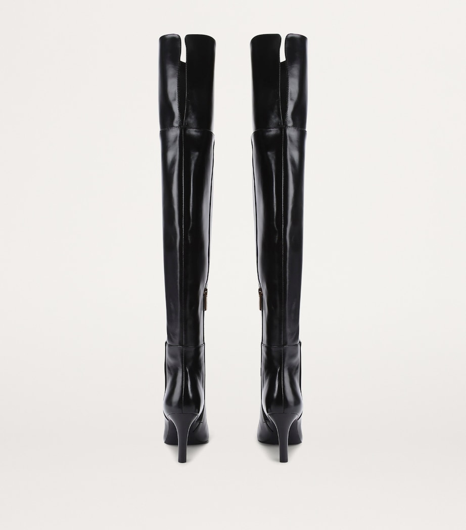 Leather Shoreditch Over-The-Knee Boots 85 BLACK Image 2