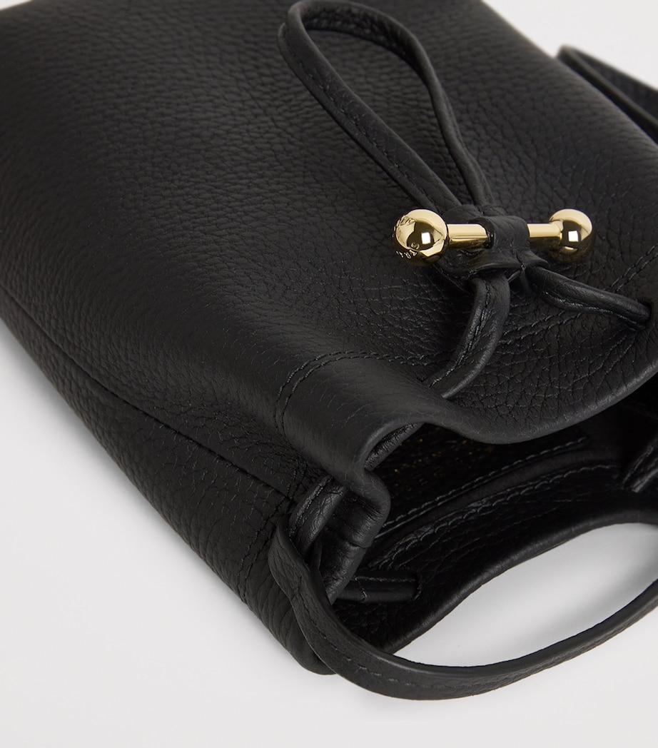 Midi Leather Osette Pouch GRAIN BLACK  Image 4