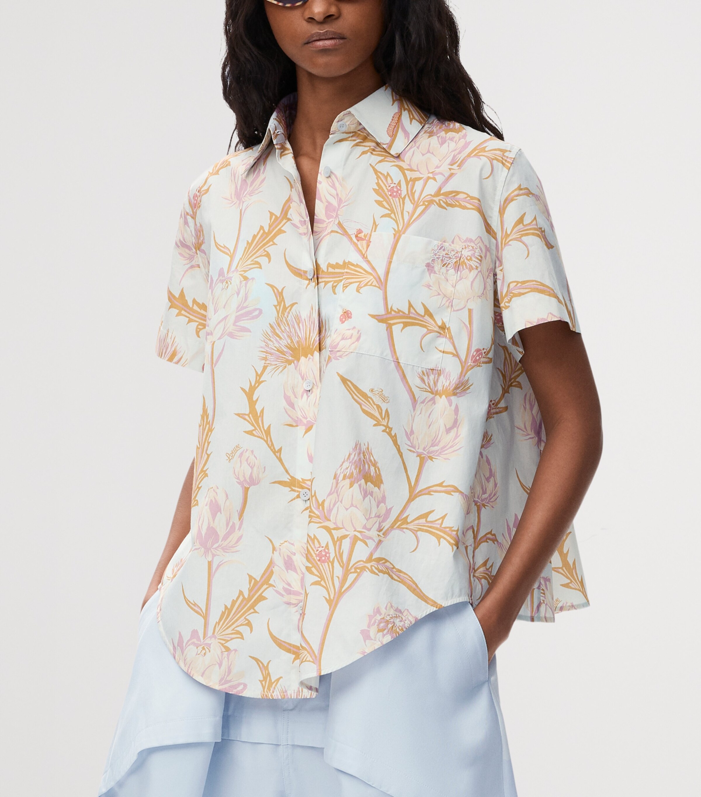 LOEWE Womens x Paula's Ibiza Artichoke Short-Sleeve Shirt Image 3