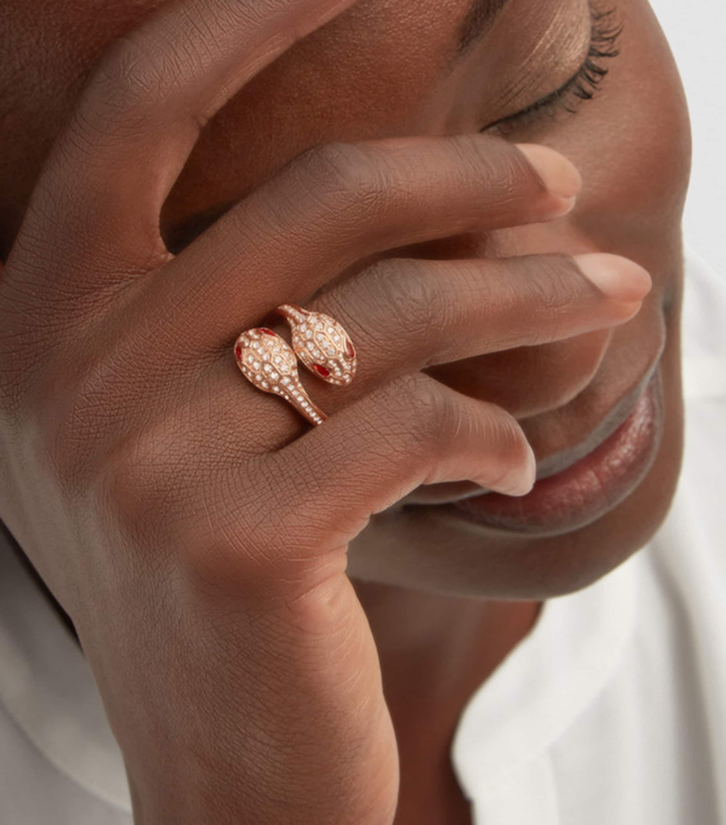 Bvlgari Rose Gold, Diamond and Rubellite Serpenti Seduttori Ring Pink Gold Image 4