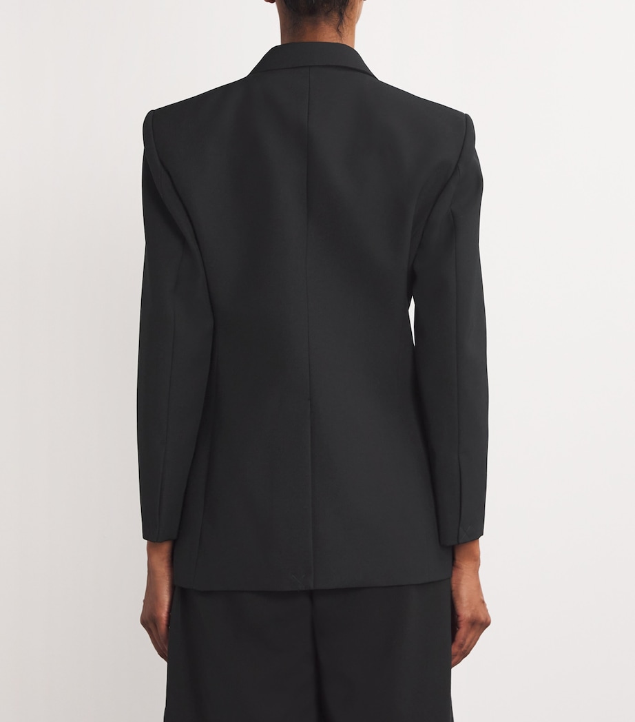 Virgin Wool-Blend Blazer BLACK Image 4