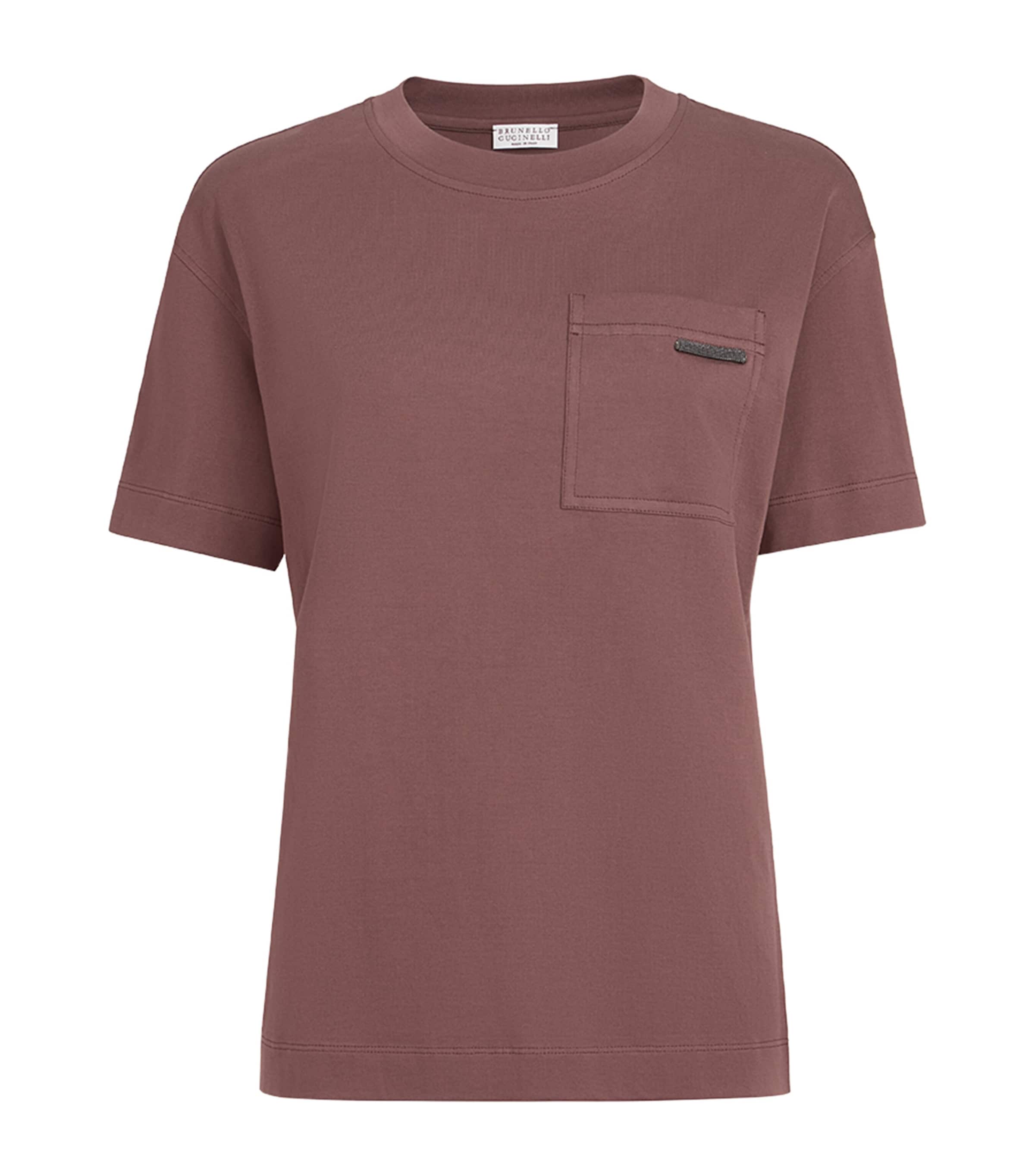 Brunello Cucinelli Womens Cotton Patch Pocket T-Shirt Image 1