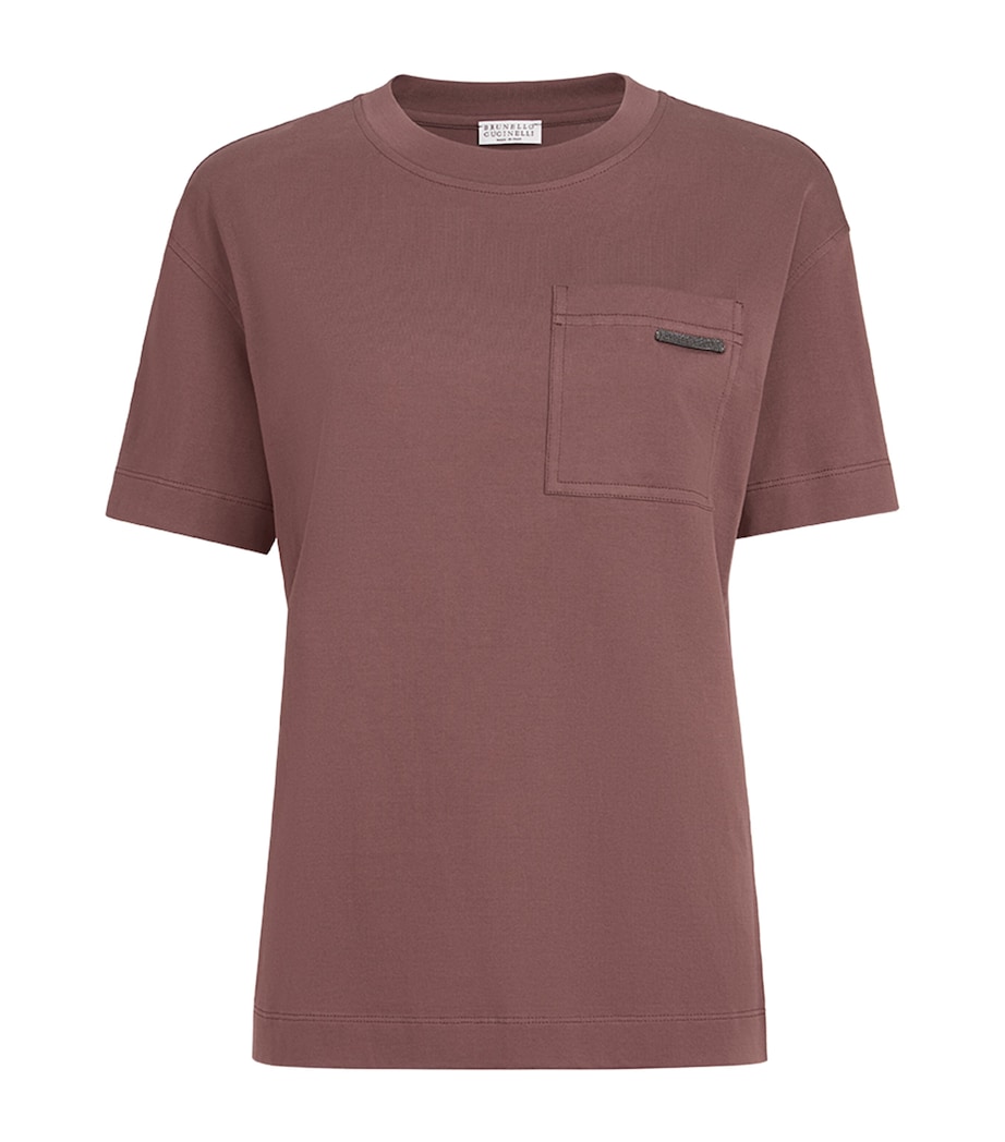 Brunello Cucinelli Womens Cotton Patch Pocket T-Shirt Image 1
