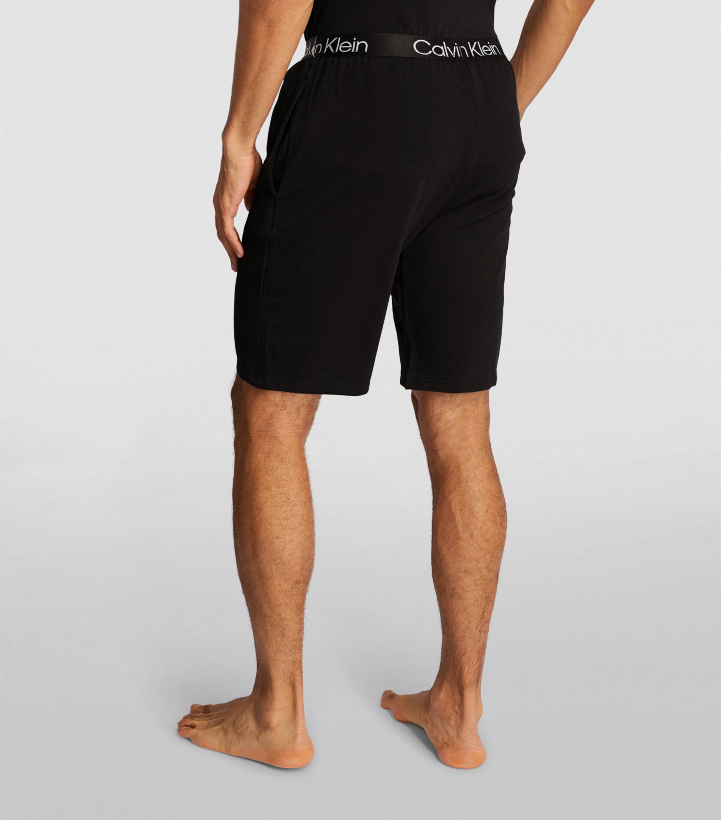 Calvin Klein Mens Modern Structure Lounge Shorts Black Image 4