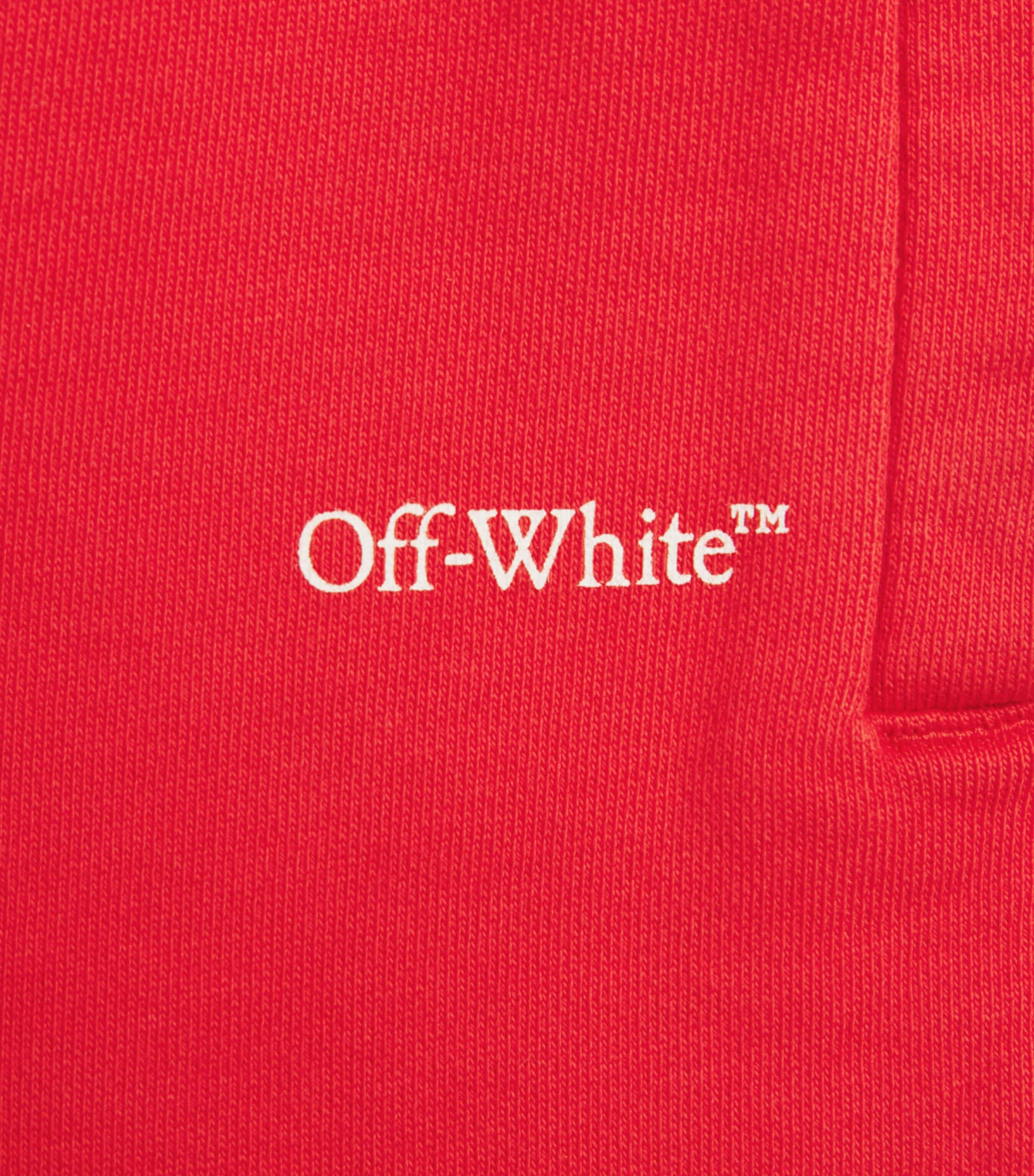Off-White Kids Logo Print Sweatshorts (4-12+ Years) Hight Risk Red Image 4