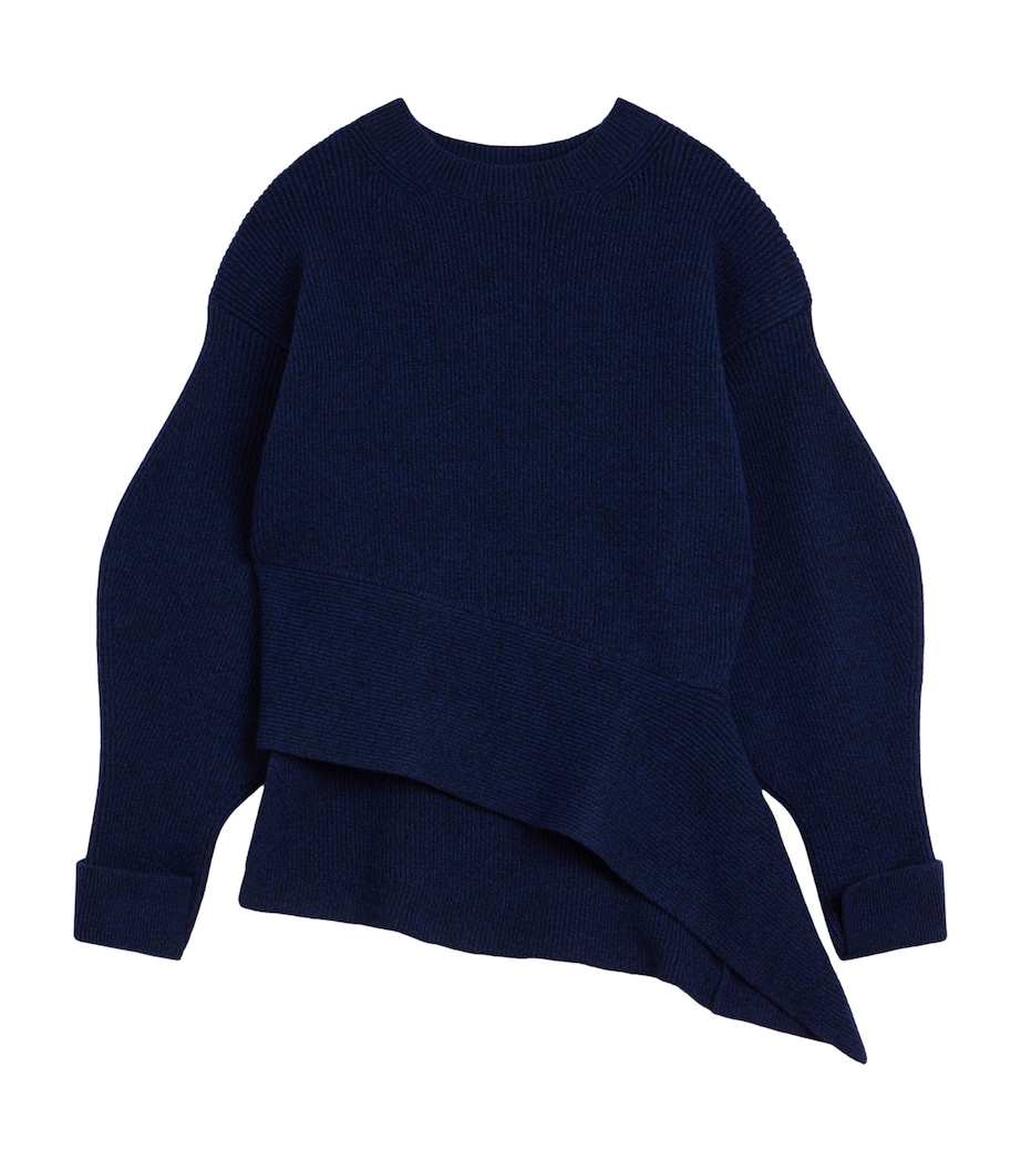 Givenchy Womens Wool-Blend Asymmetric Sweater Image 1