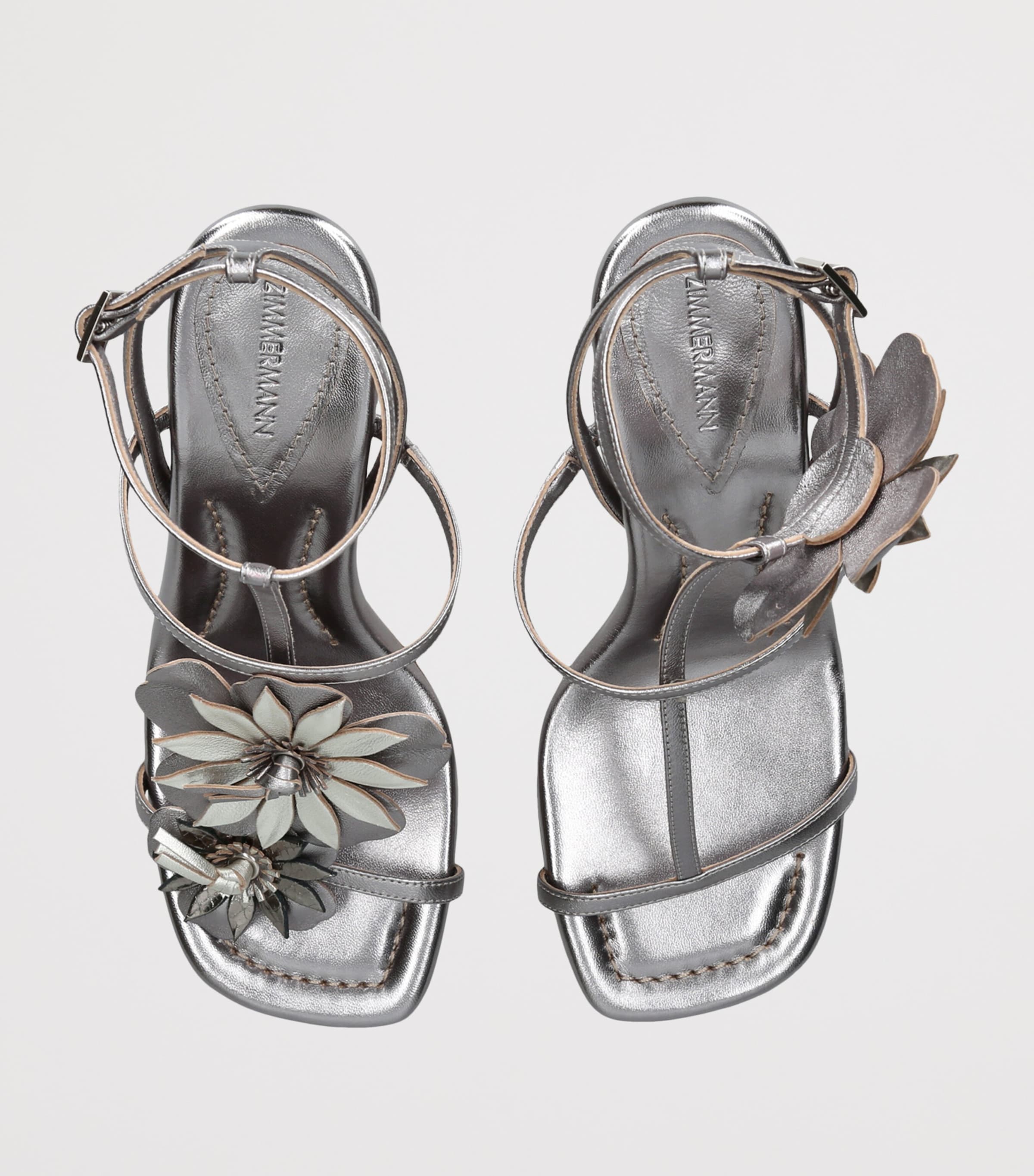 Zimmermann Metallic Belara Sandals 85 Silver Image 3