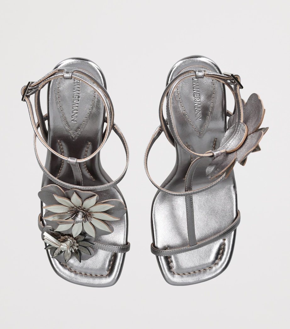 Zimmermann Metallic Belara Sandals 85 Silver Image 3