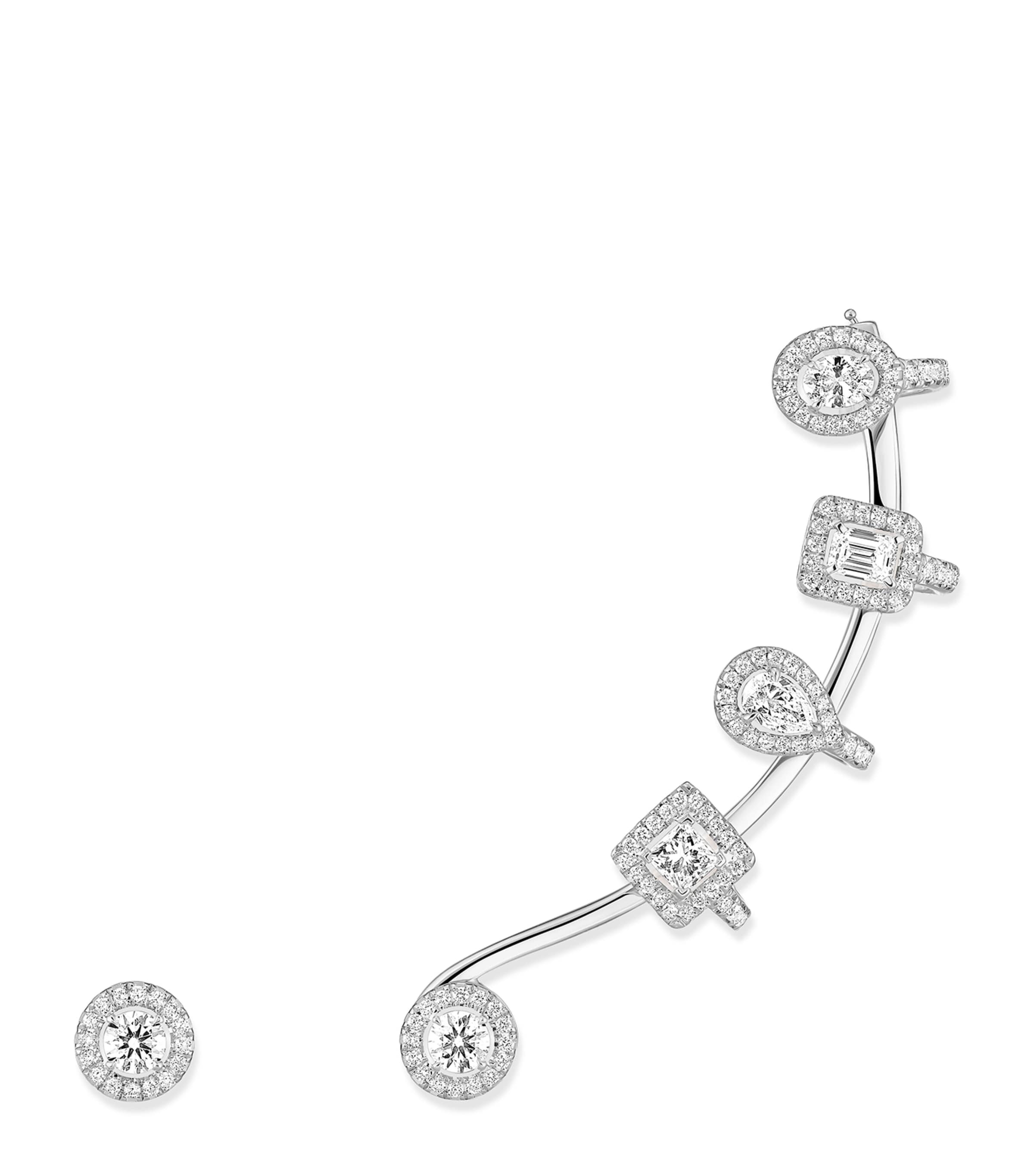 Messika My Twin White Gold and Diamond Earring and Ear Cuff White Gold Image 1