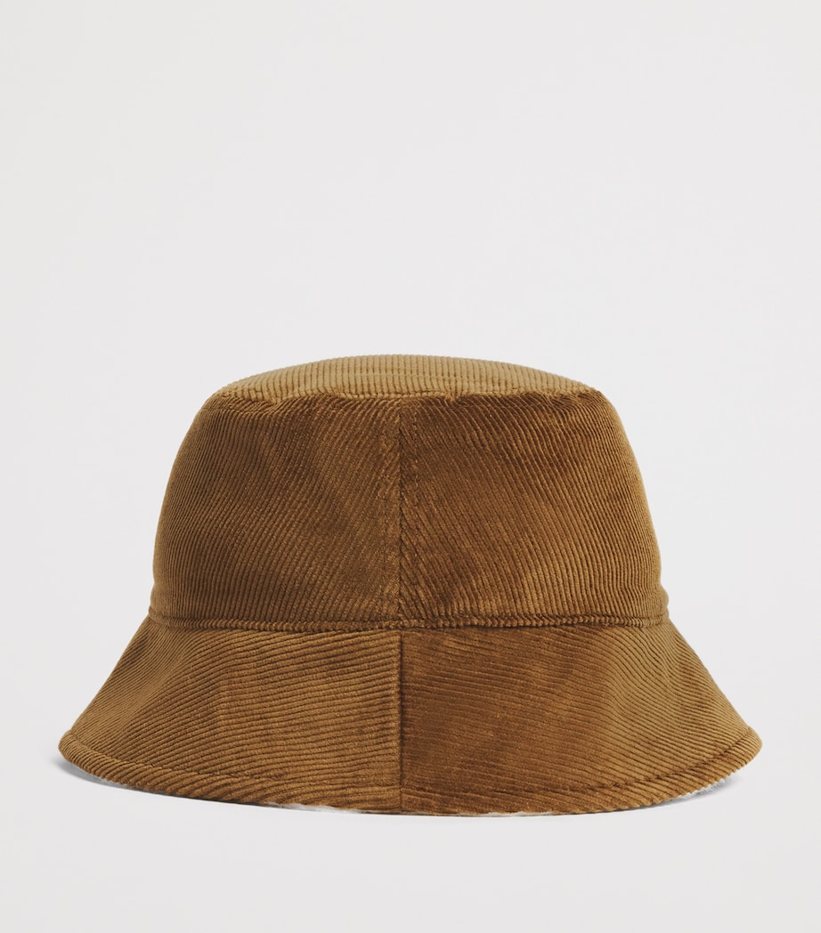 Corduroy Reversible Bucket Hat BROWN Image 2