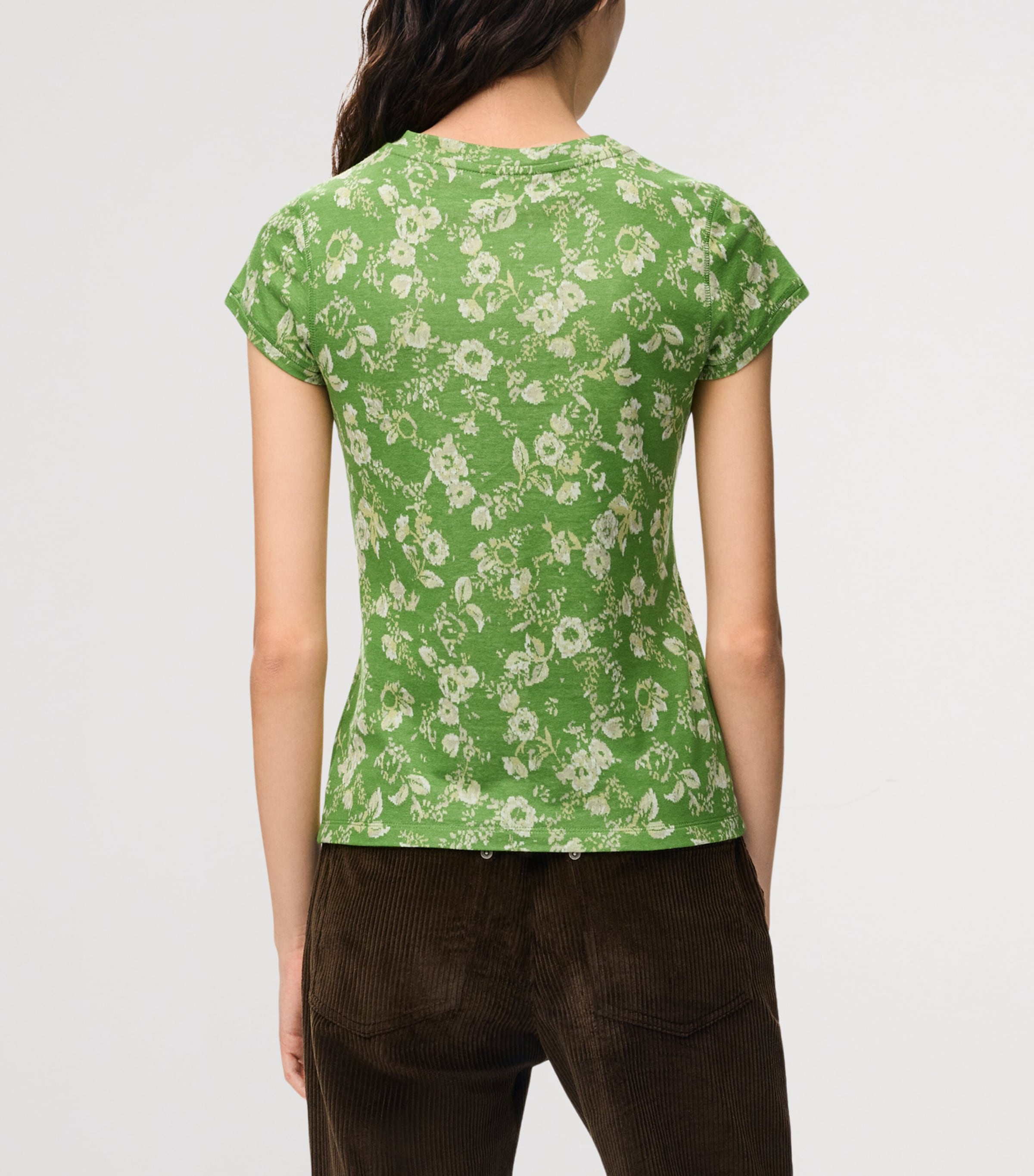 LOEWE Womens x Cosima Von Bonin Floral T-Shirt Green Image 4