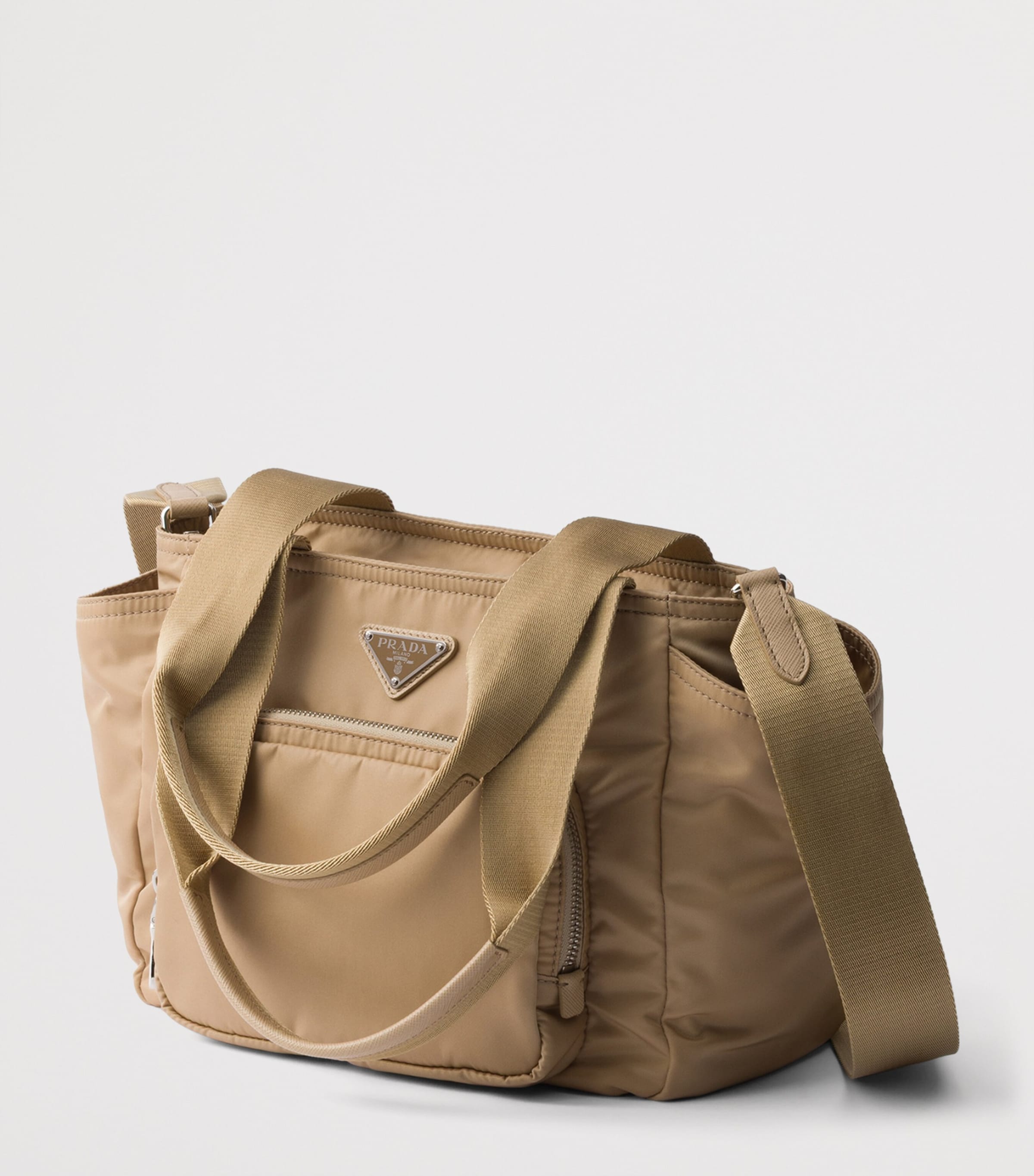 Prada Re-Nylon Tote Bag Brown Image 4