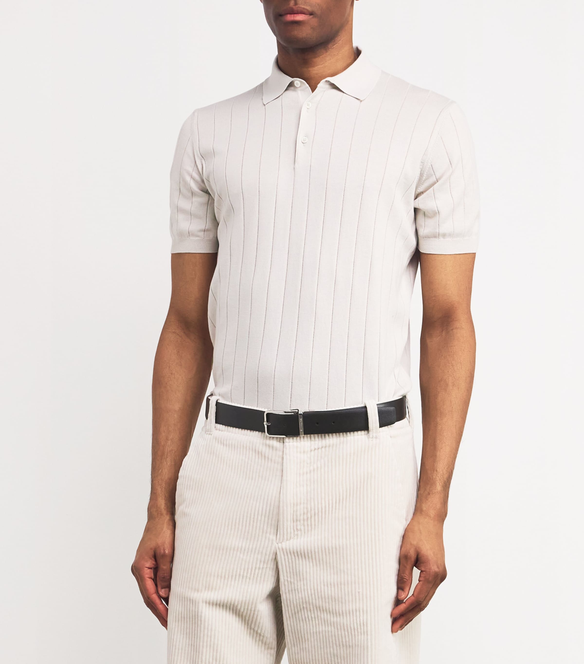 Corneliani Leather Belt Black Print Image 2