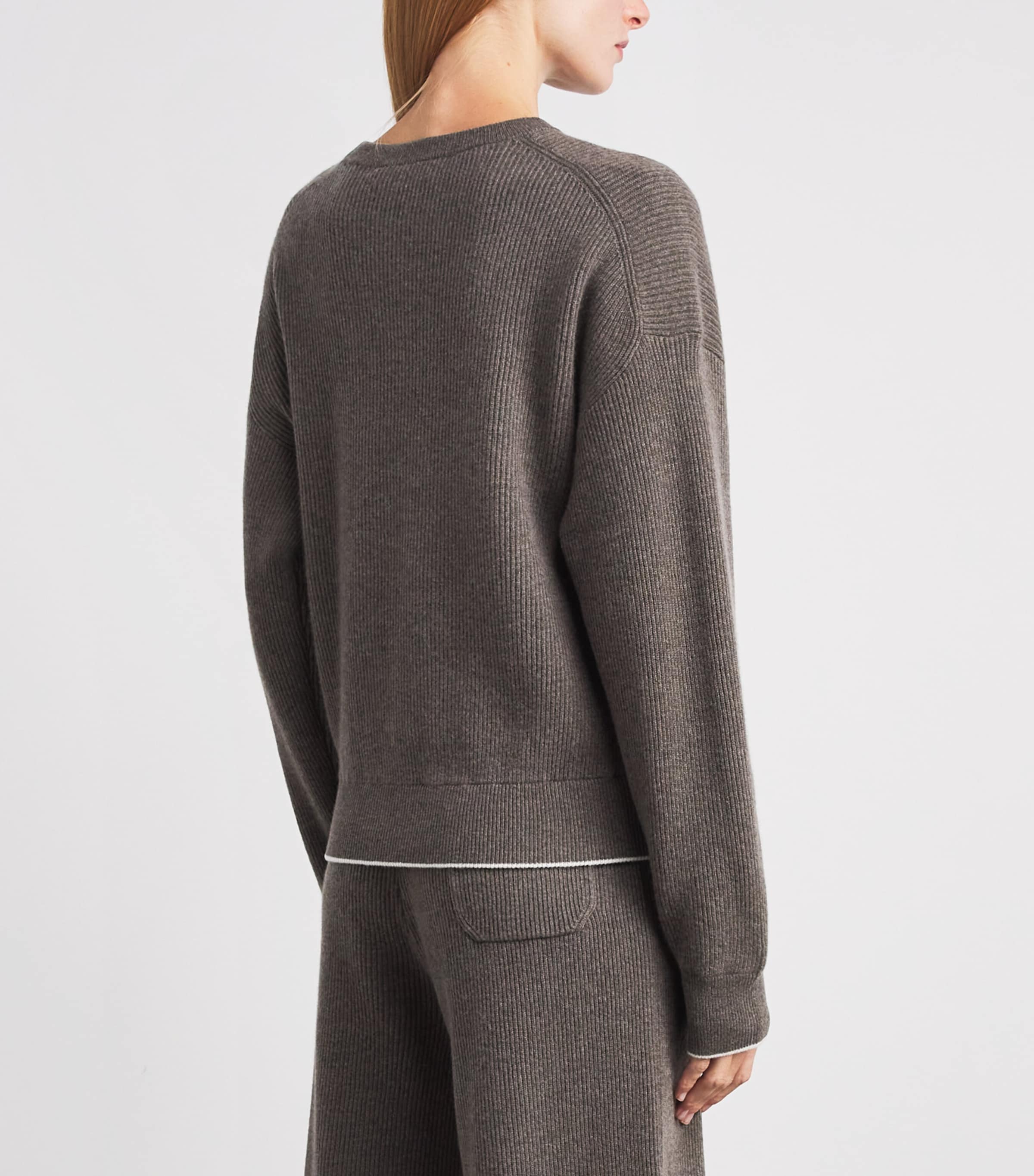 arch 4 Womens Cashmere New Cornwall Sweater Sable Marl Image 5