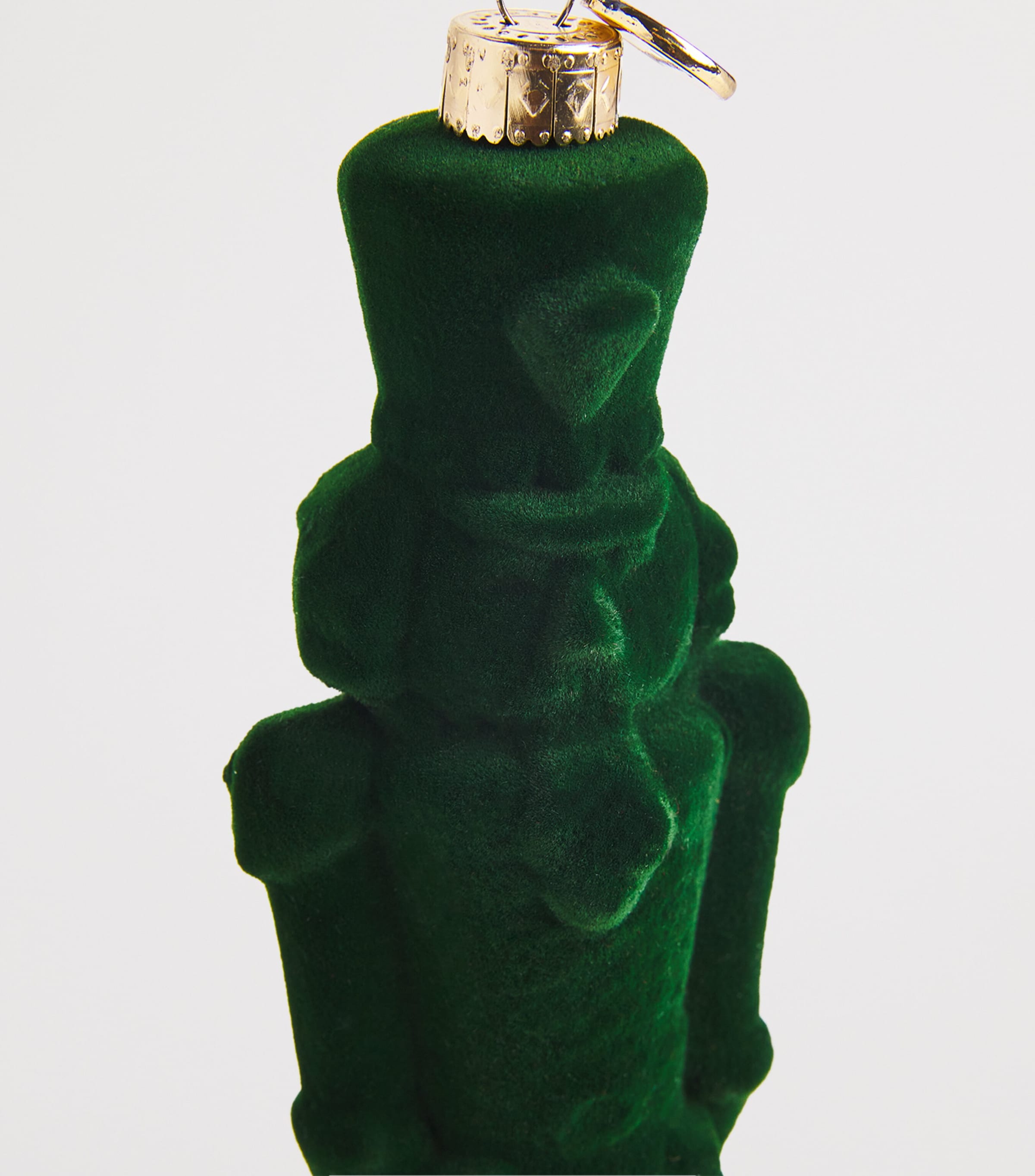 Velvet Nutcracker Tree Decoration GREEN Image 2