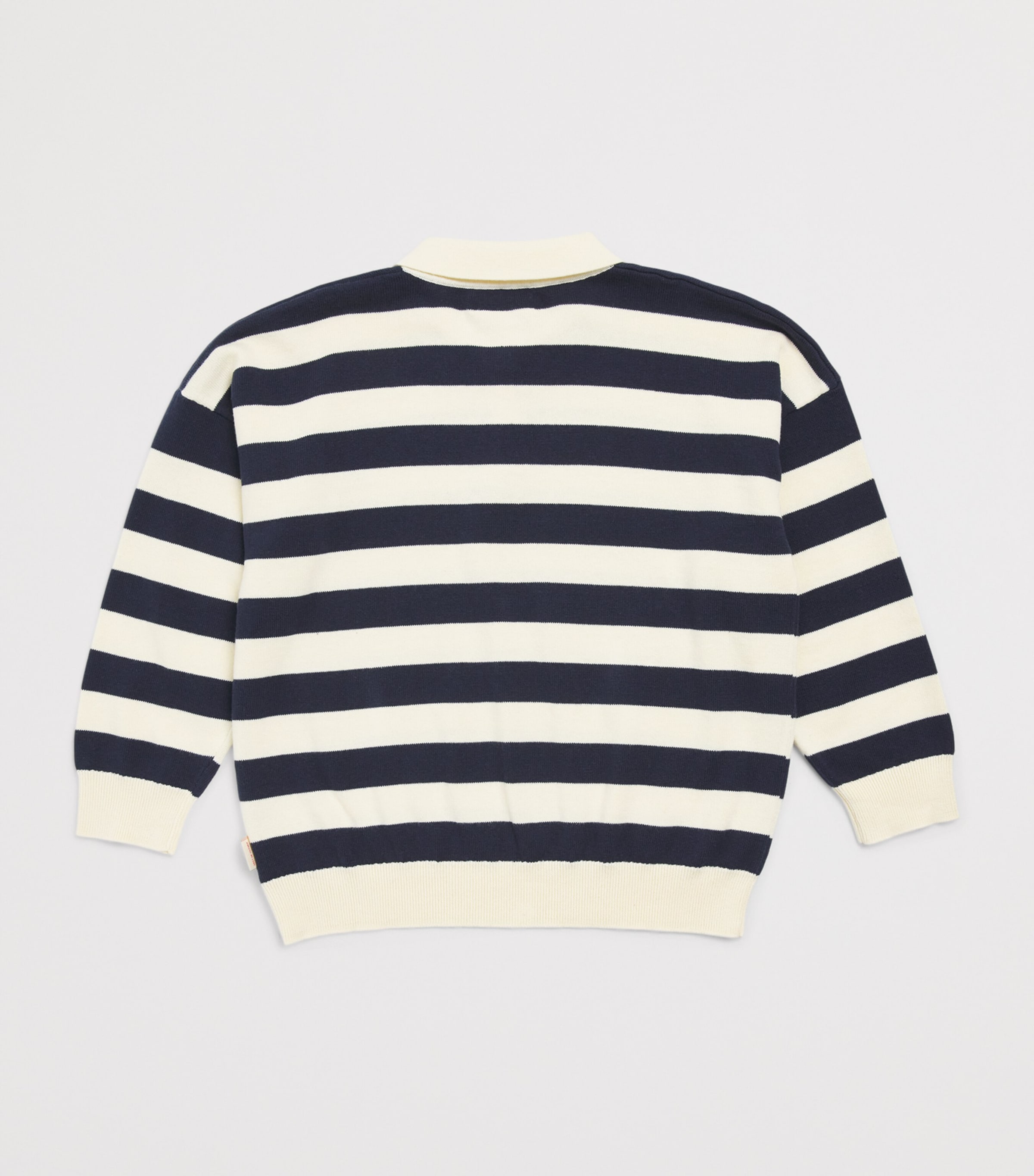 KONGES SLOJD Cotton Stripe Manis Polo Sweater (0-10 Years) Stripe Image 2