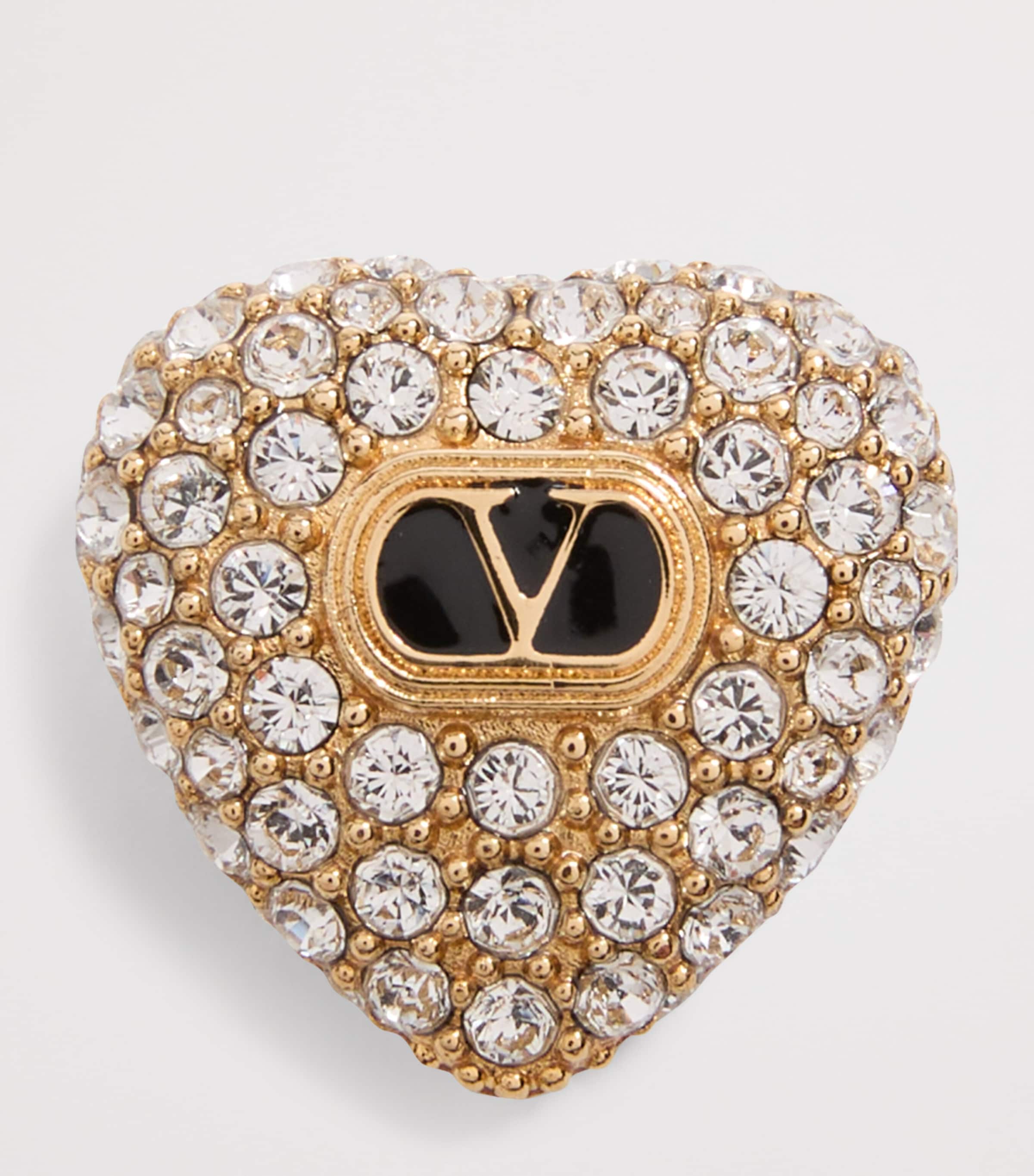 Enamel and Crystal Heart Earrings RG5 Image 2