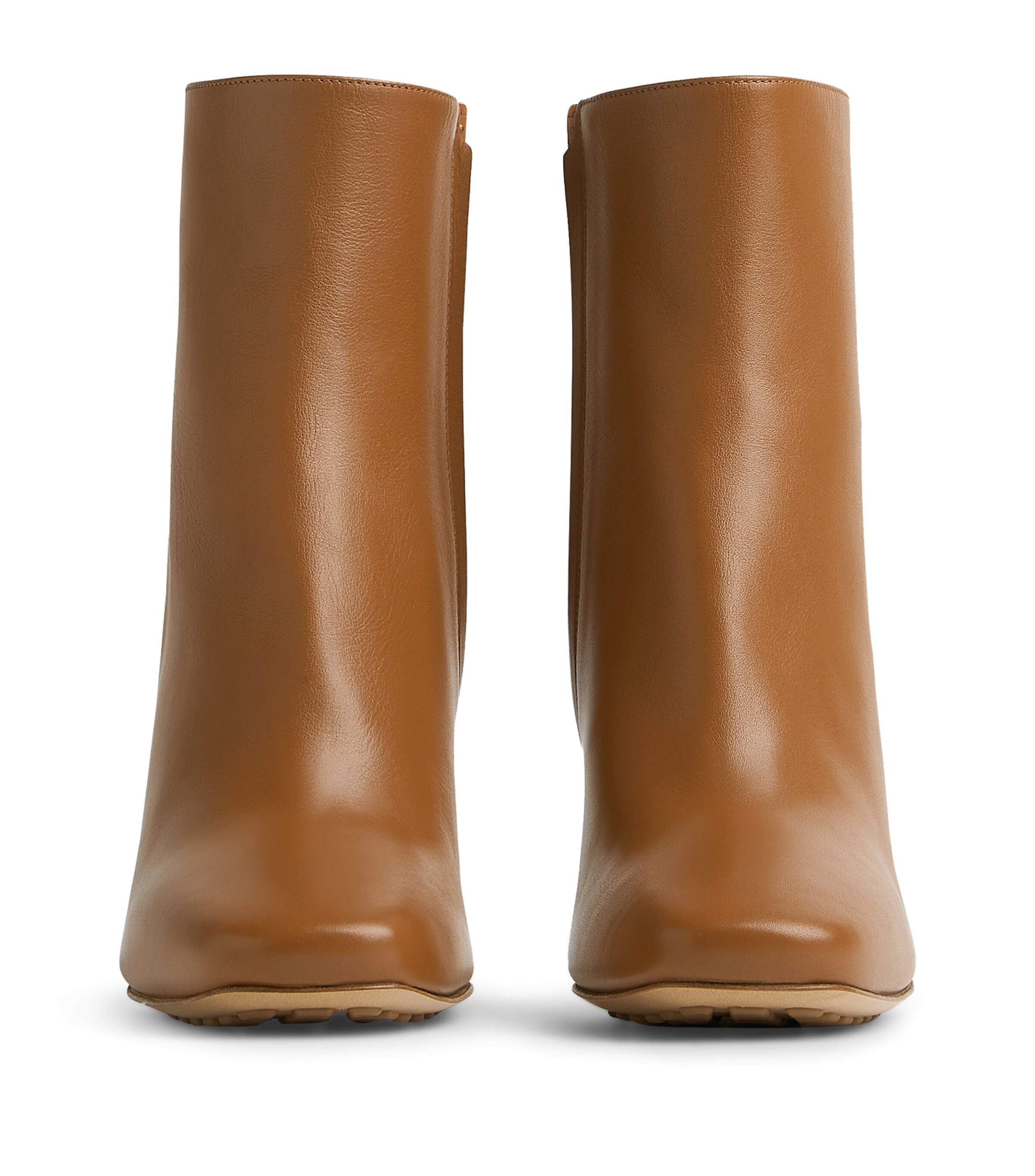 Calfskin Heeled Ankle Boots 90 WOOD Image 4