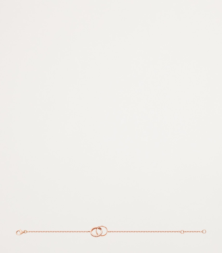 Rose Gold and Diamond LOVE Chain Bracelet ROSE GOLD Image 4