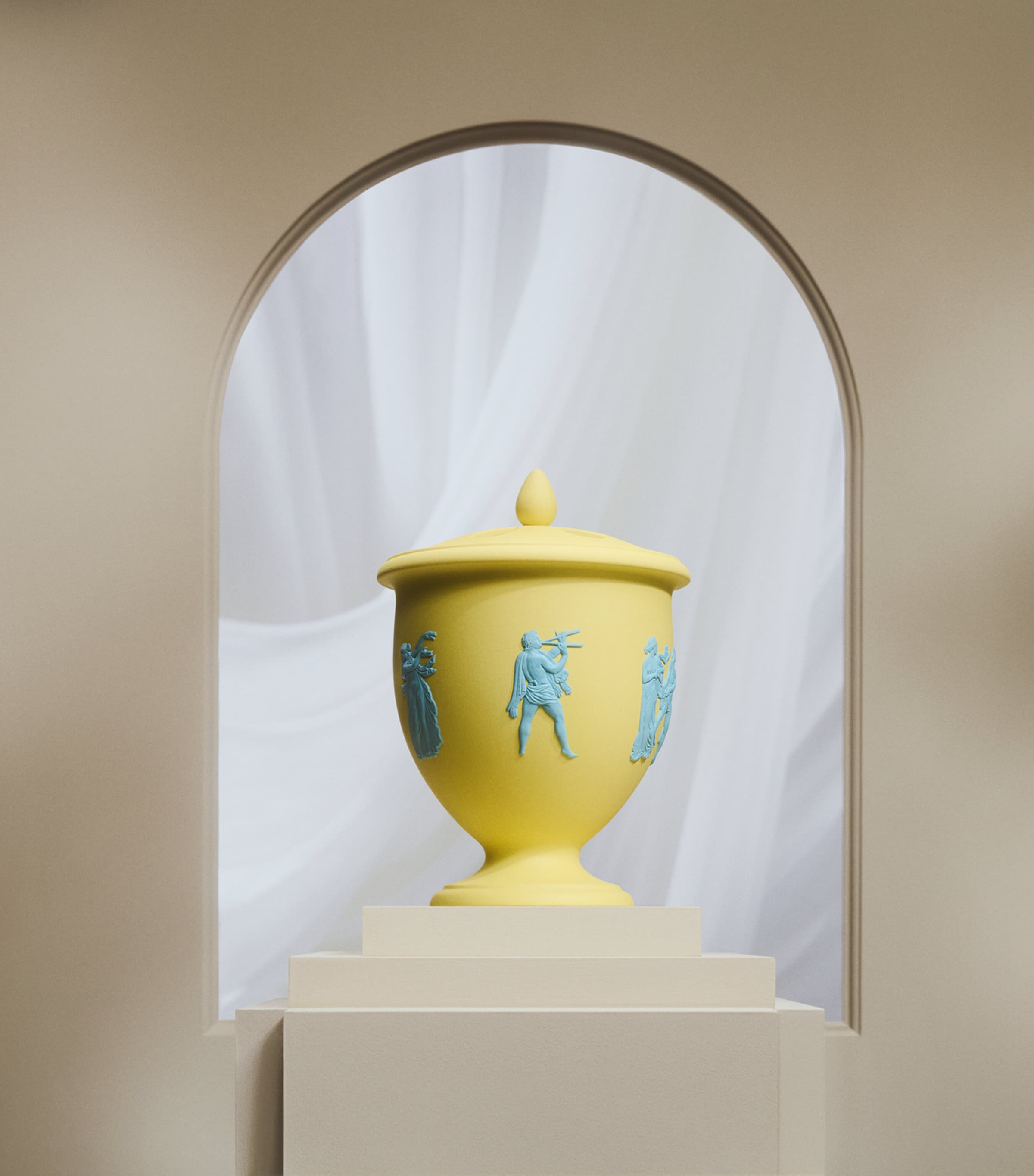 Bacchus Flower Vase (20.5cm) YELLOW Image 2