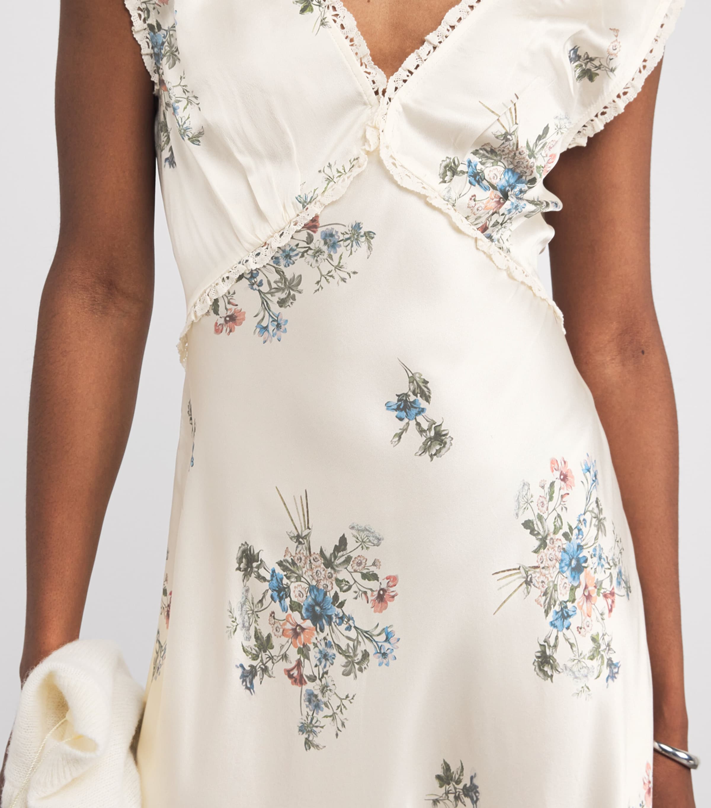 Silk Floral Tahlia Midi Dress PRIMROSE BOUQUET Image 6