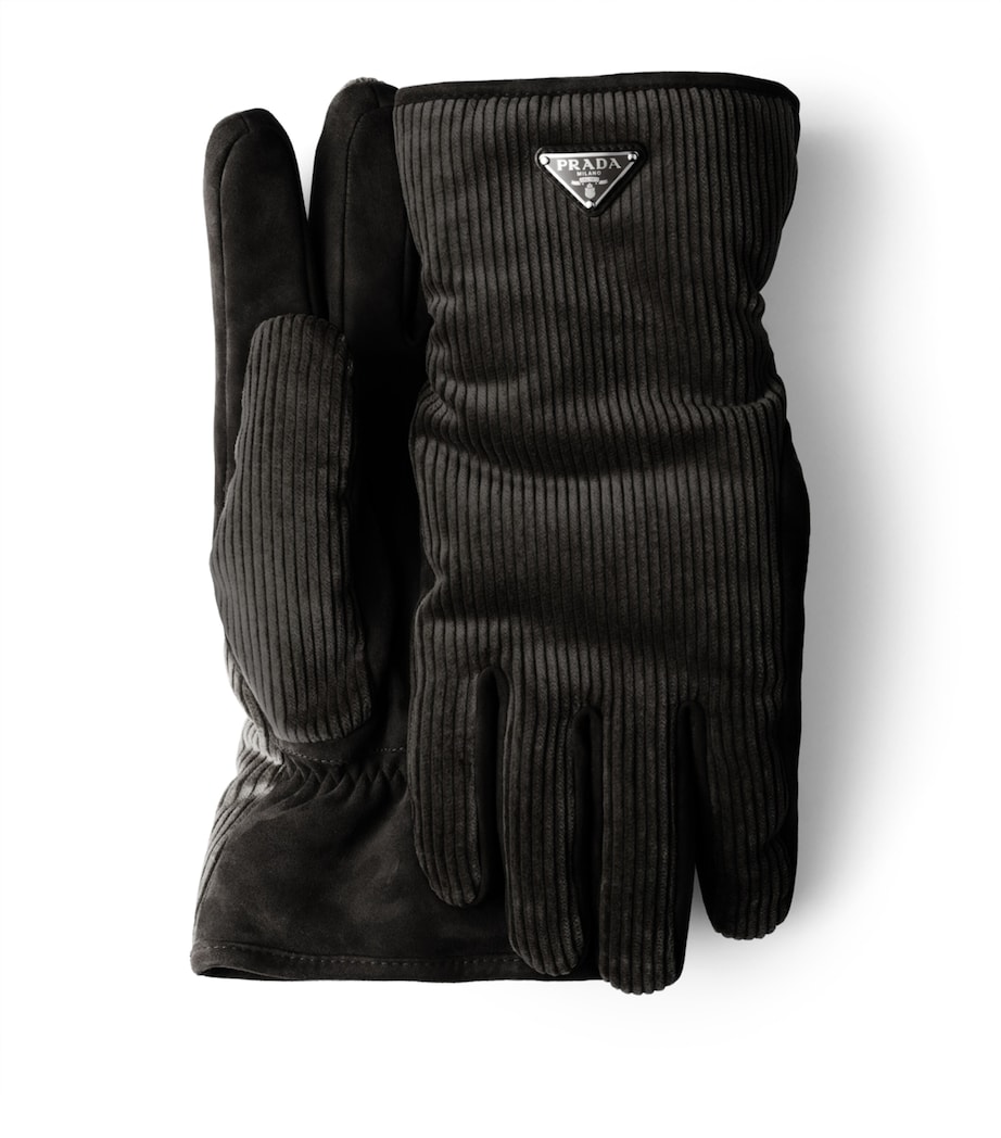 Corduroy Logo Gloves F0002 Image 1