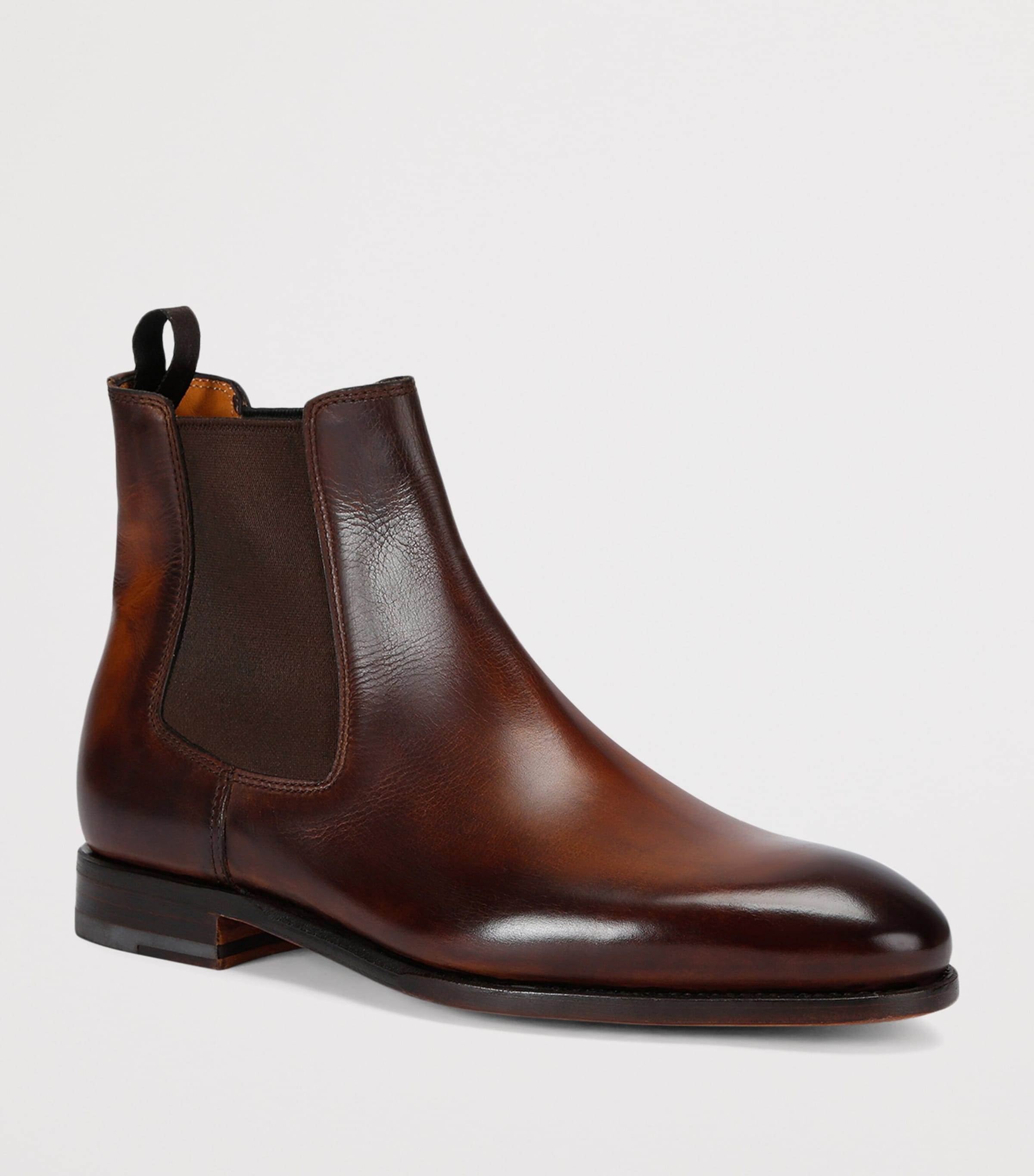 Leather Cavaliere Chelsea Boots BROWN Image 3