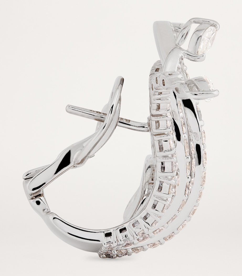 White Gold and Diamond Y-Couture Clip Earrings WHITE GOLD Image 3