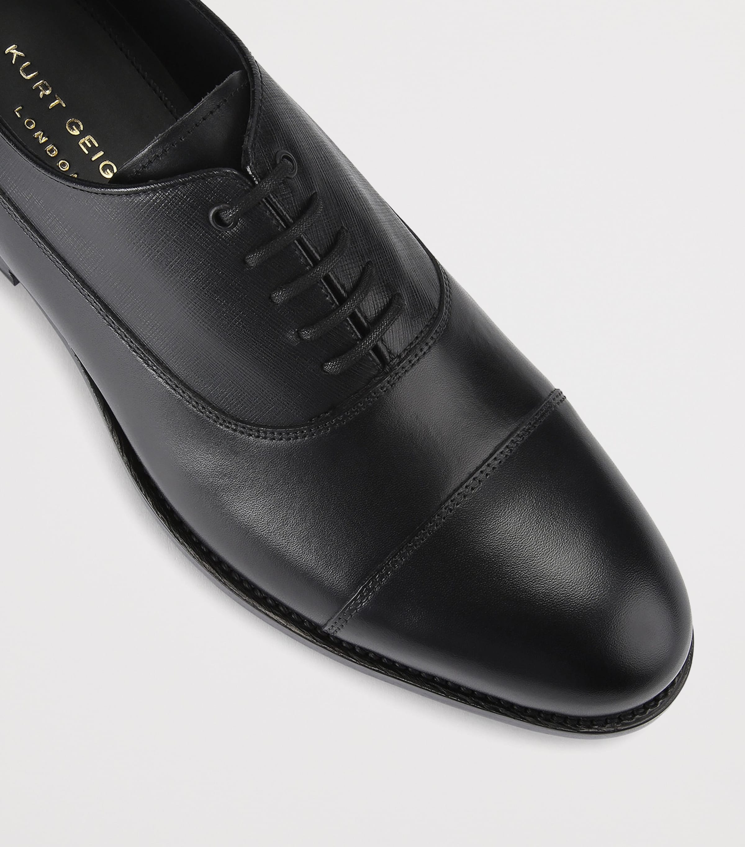 Grained Leather Sloane Oxford Shoes BLK/OTHER Image 4