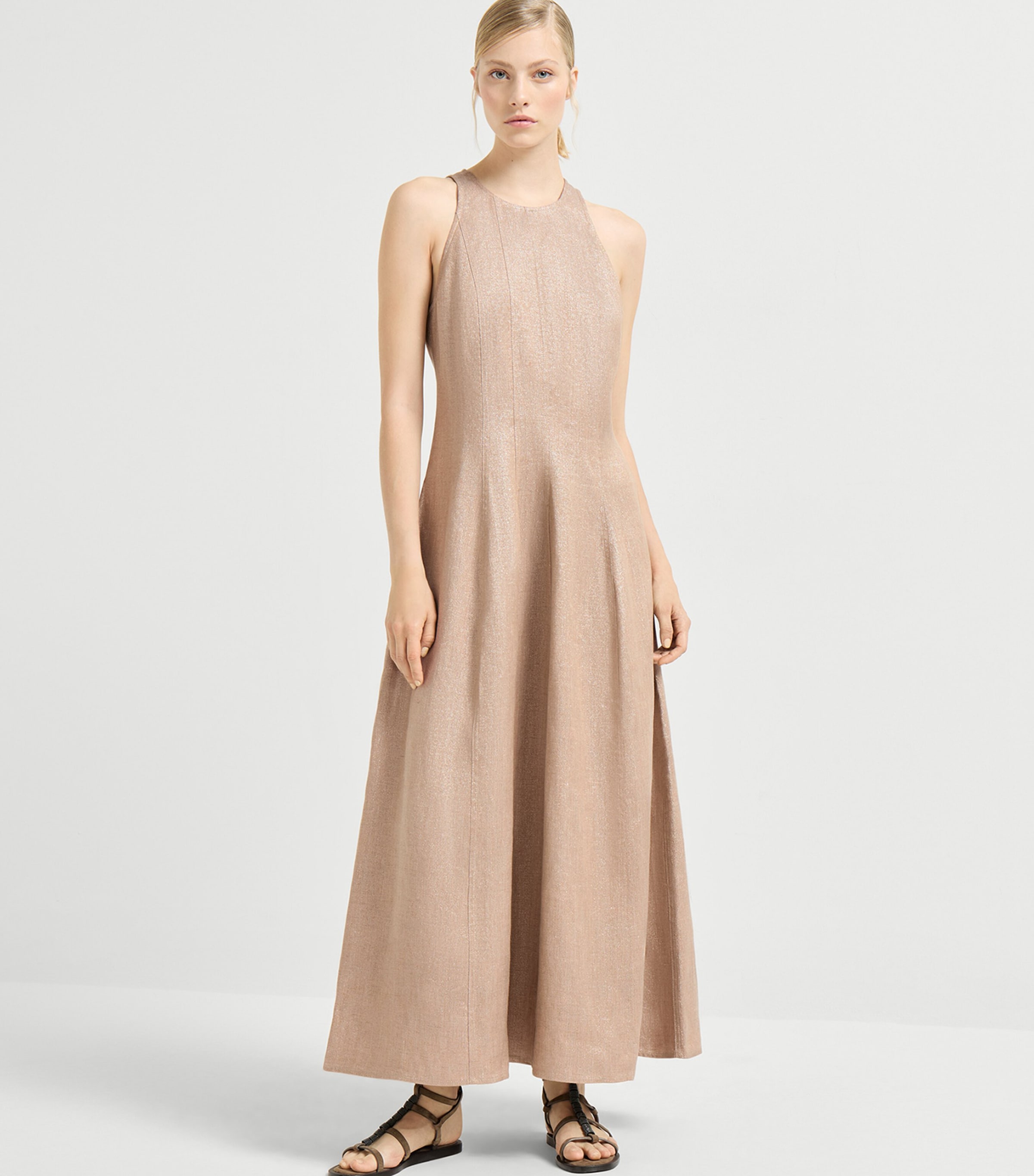 Linen-Blend Maxi Dress C920 Image 3
