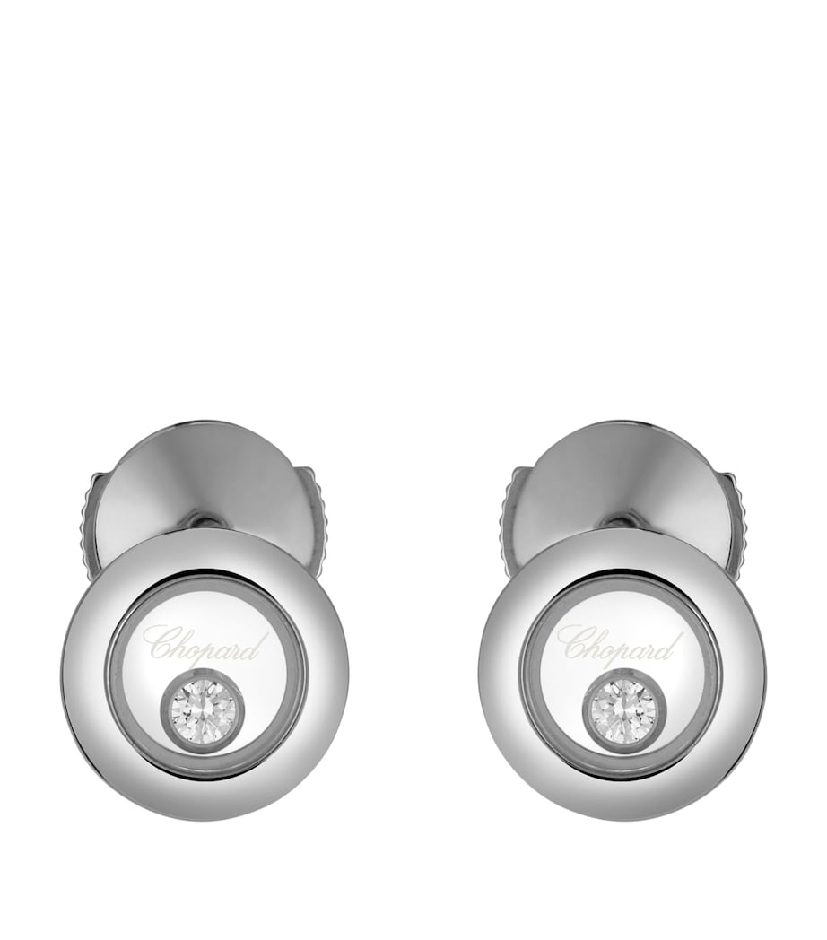 White Gold And Diamond Happy Diamonds Icons Earrings 18K WHITE GOLD Image 1