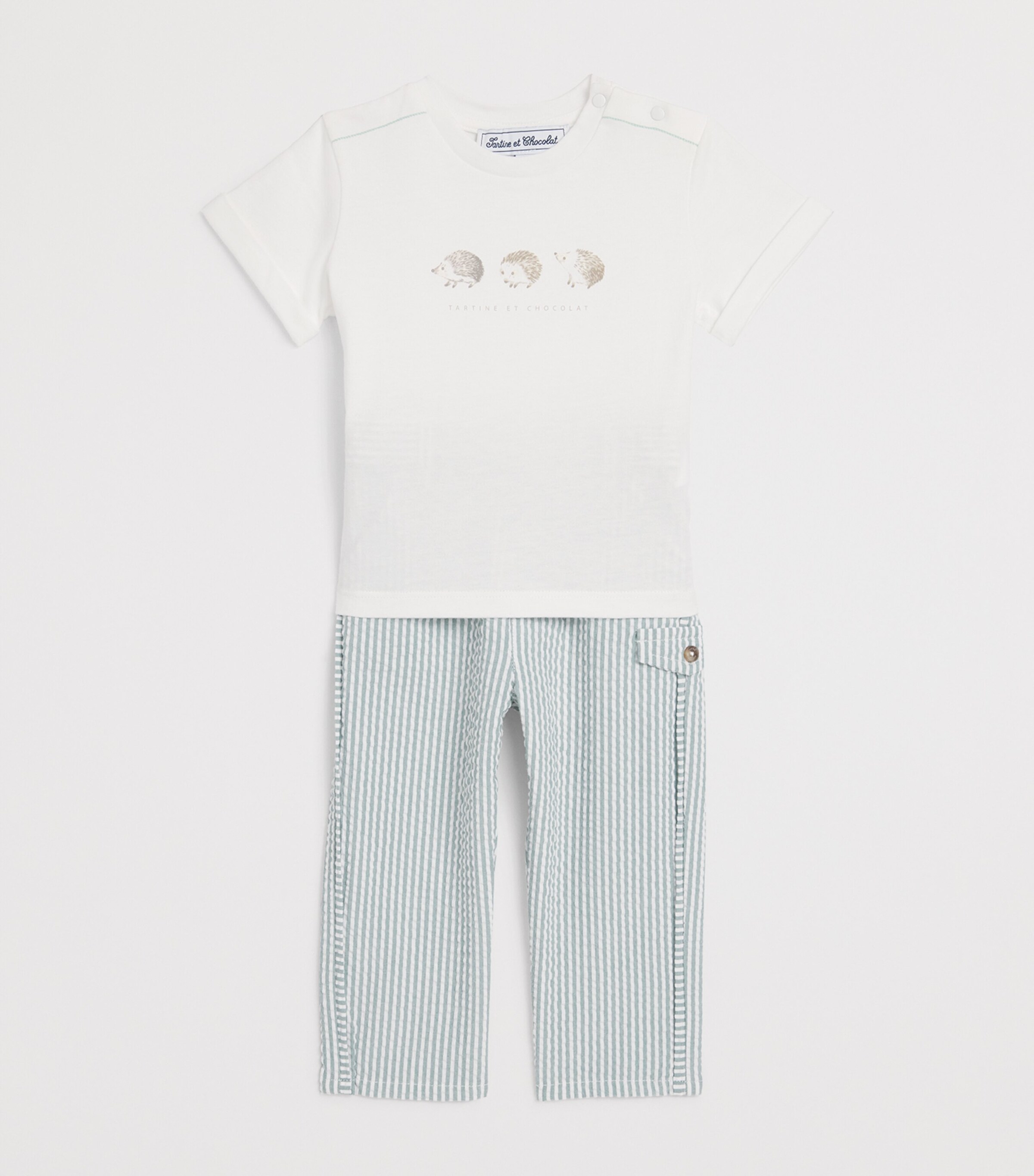 Cotton Jersey T-Shirt (3 Months – 4 Years) BLANC Image 3