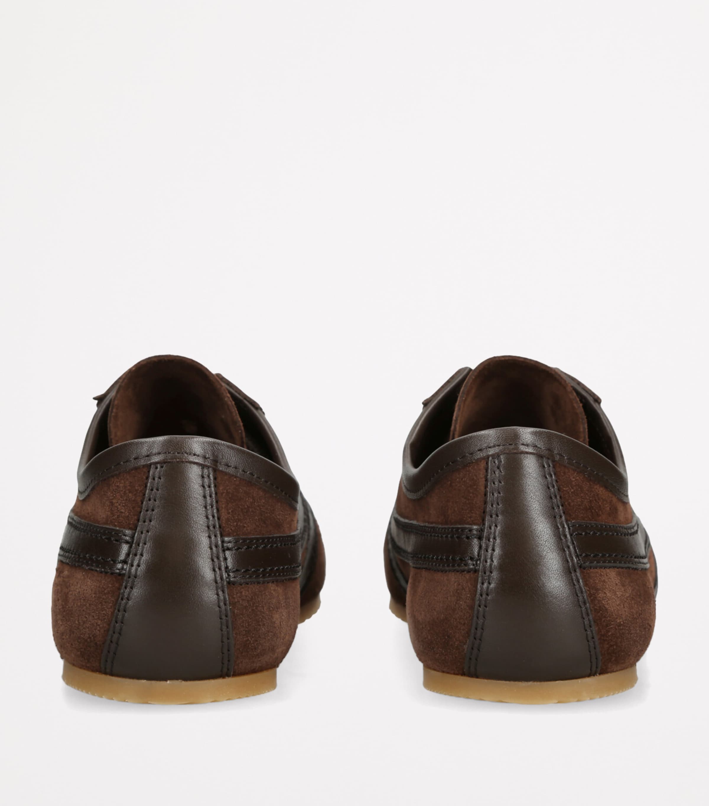 DRIES VAN NOTEN Suede Low-Top Sneakers Dark Brown Image 2