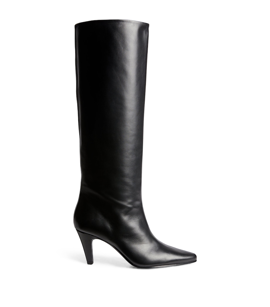 Leather Heeled Boots 75 BLACK Image 1
