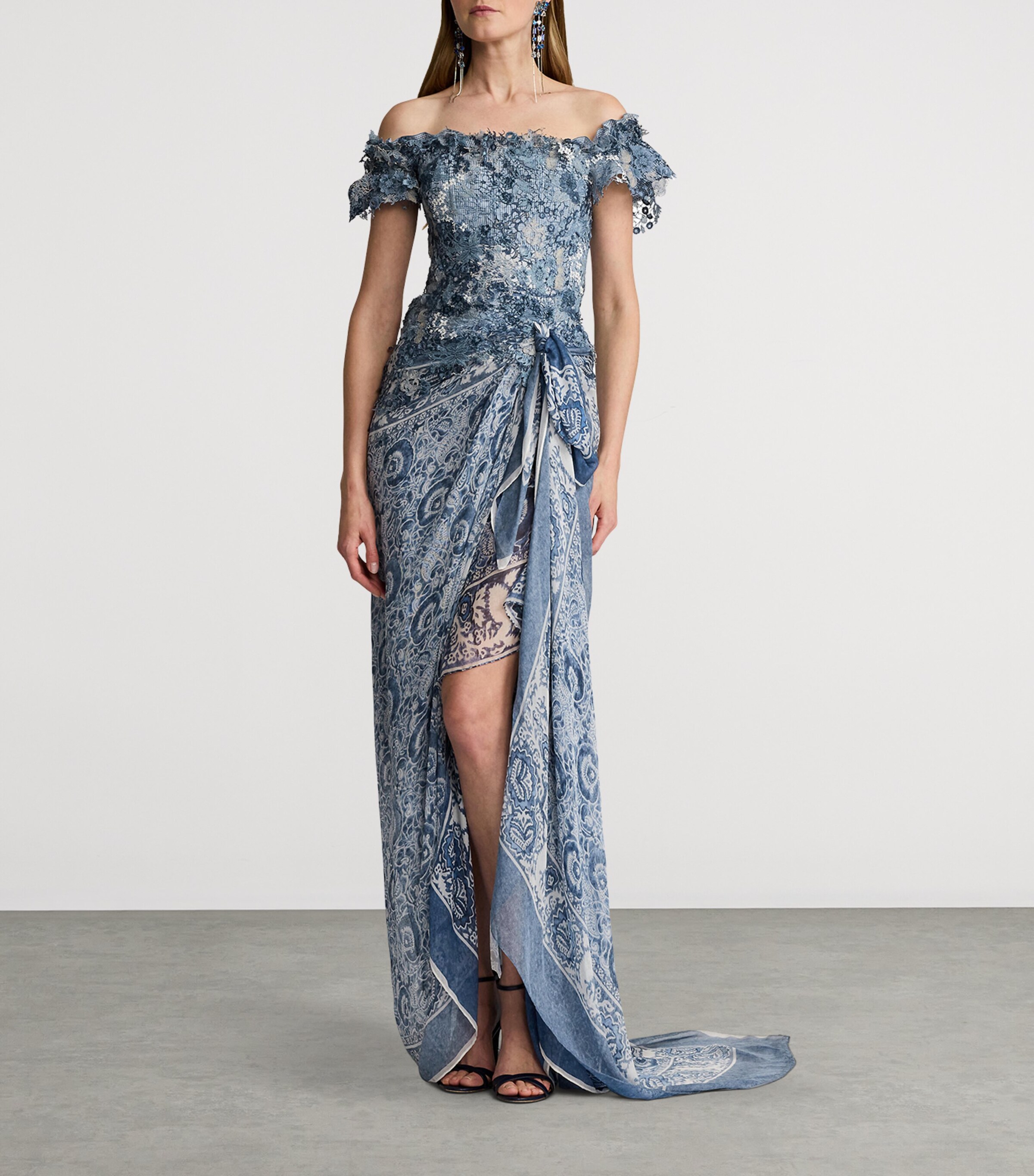 Mulberry Silk Ivanna Dress BLUE MULTI Image 9