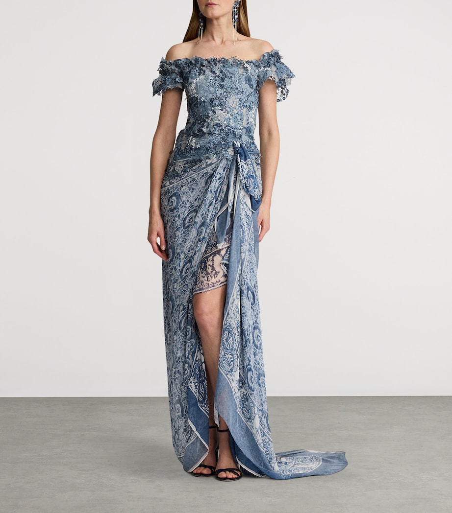 Mulberry Silk Ivanna Dress BLUE MULTI Image 9